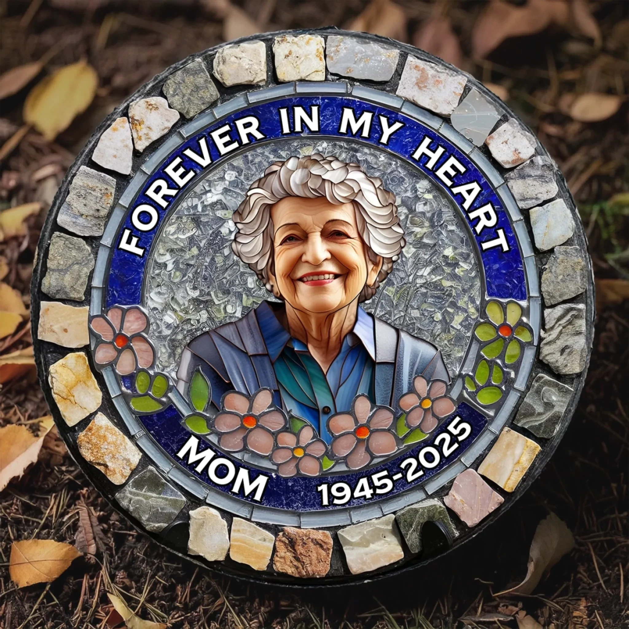 Custom Photo Round Shaped Stone With Stand - Personalized Memorial Sympathy Gifts For Loss Of Mom, Dad - I'm Always With You - Image 7