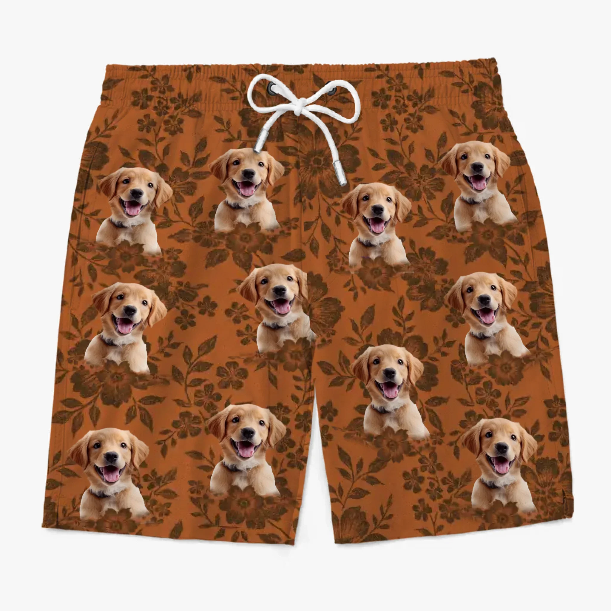 Custom Photo Sandy Paws & Aloha Days - Dog & Cat Personalized Custom Tropical Hawaiian Aloha Men Beach Shorts - Summer Vacation Gift For Pet Owners, Pet Lovers - Image 2