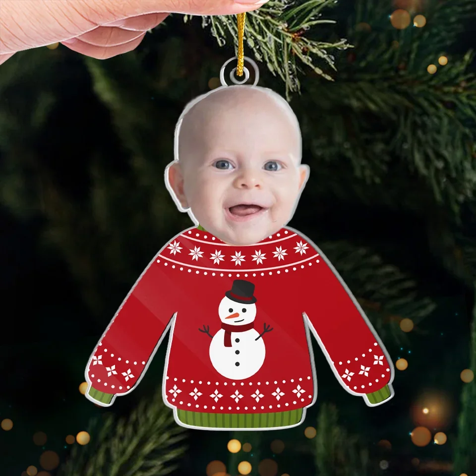 Custom Photo Santa’s Little Helper - Family Personalized Custom Ornament - Acrylic Custom Shaped - Christmas Gift For Baby Kids, Newborn Baby, First Christmas - Image 4