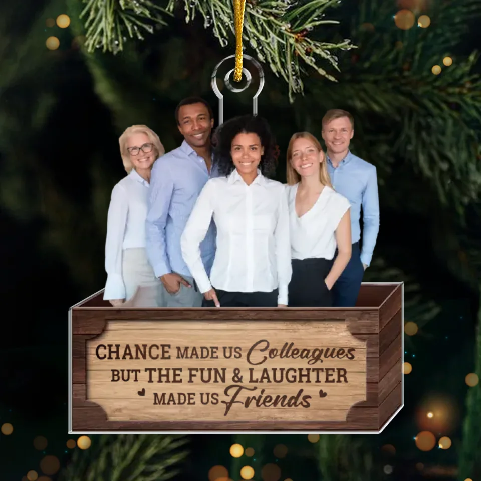 Custom Photo Seasons Greetings  - Coworker Personalized Custom Ornament - Acrylic Custom Shaped - Christmas Gift For Coworkers, Work Friends, Colleagues - Image 2