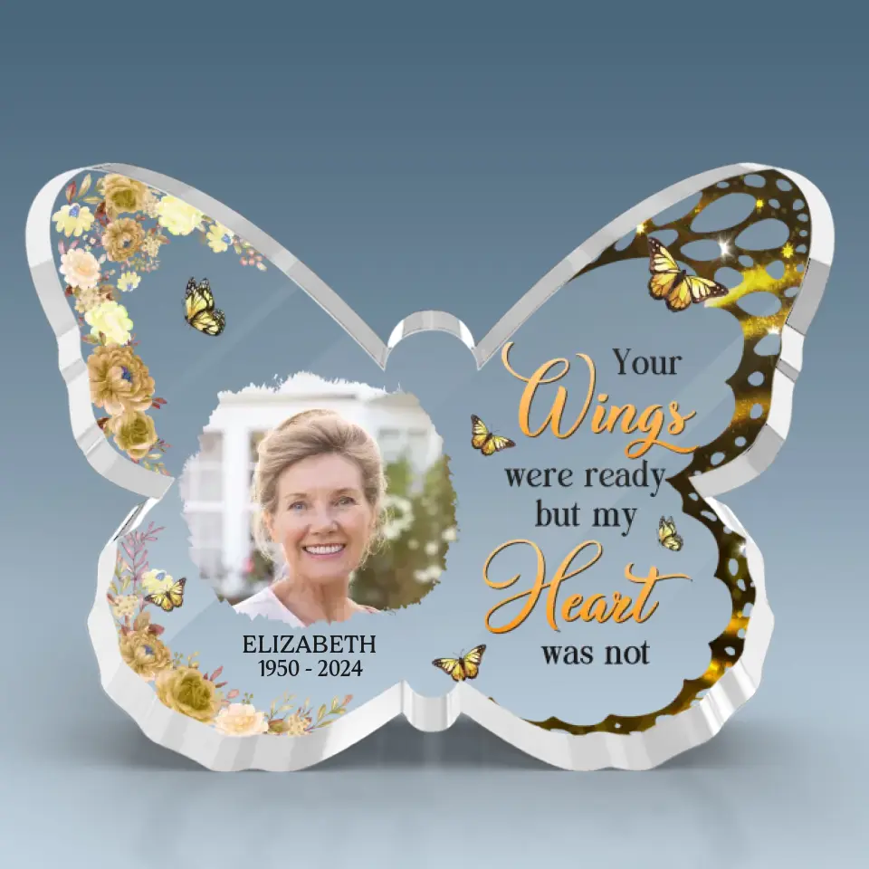 Custom Photo Sleep On Now And Take Your Rest - Memorial Personalized Custom Shaped Acrylic Plaque - Sympathy Gift For Family Members - Image 2