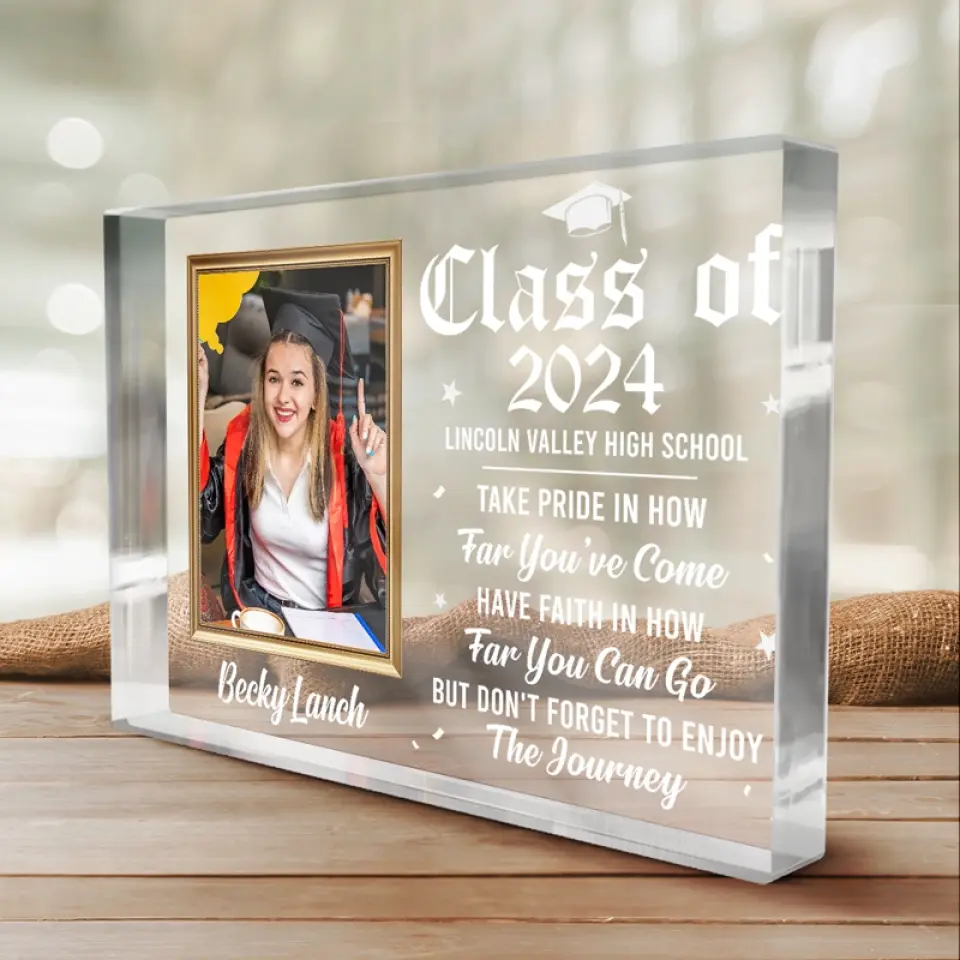 Custom Photo So Proud Of You, Happy Graduation - Family Personalized Custom Rectangle Shaped Acrylic Plaque - Gift for Graduates - Image 3