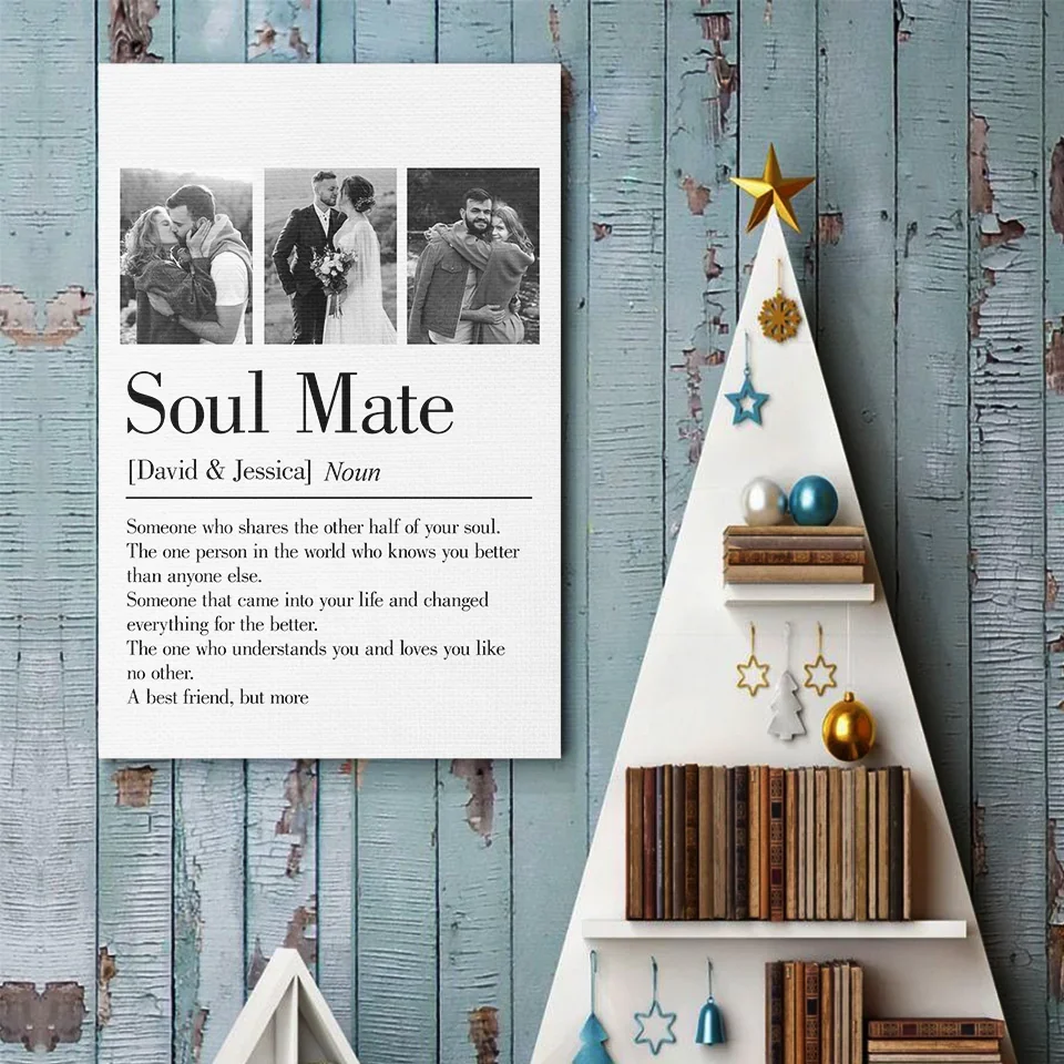 Custom Photo Soul Mate Came Into Your Life And Changed Everything For The Better - Couple Personalized Custom Vertical Poster - Gift For Husband Wife, Anniversary - Image 4