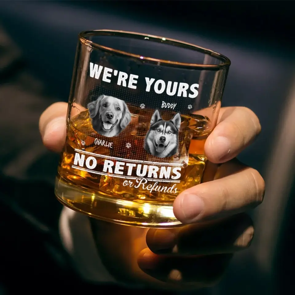 Custom Photo Stay Home, Feed Me, And Drink Whiskey - Dog & Cat Personalized Custom Whiskey Glass - Gift For Pet Owners, Pet Lovers - Image 3