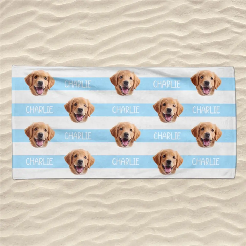 Custom Photo Summer Days And Pet Cuddles - Dog 
& Cat Personalized Custom Beach Towel - Summer Vacation Gift, Birthday Pool Party Gift For Pet Owners, Pet Lovers - Image 4