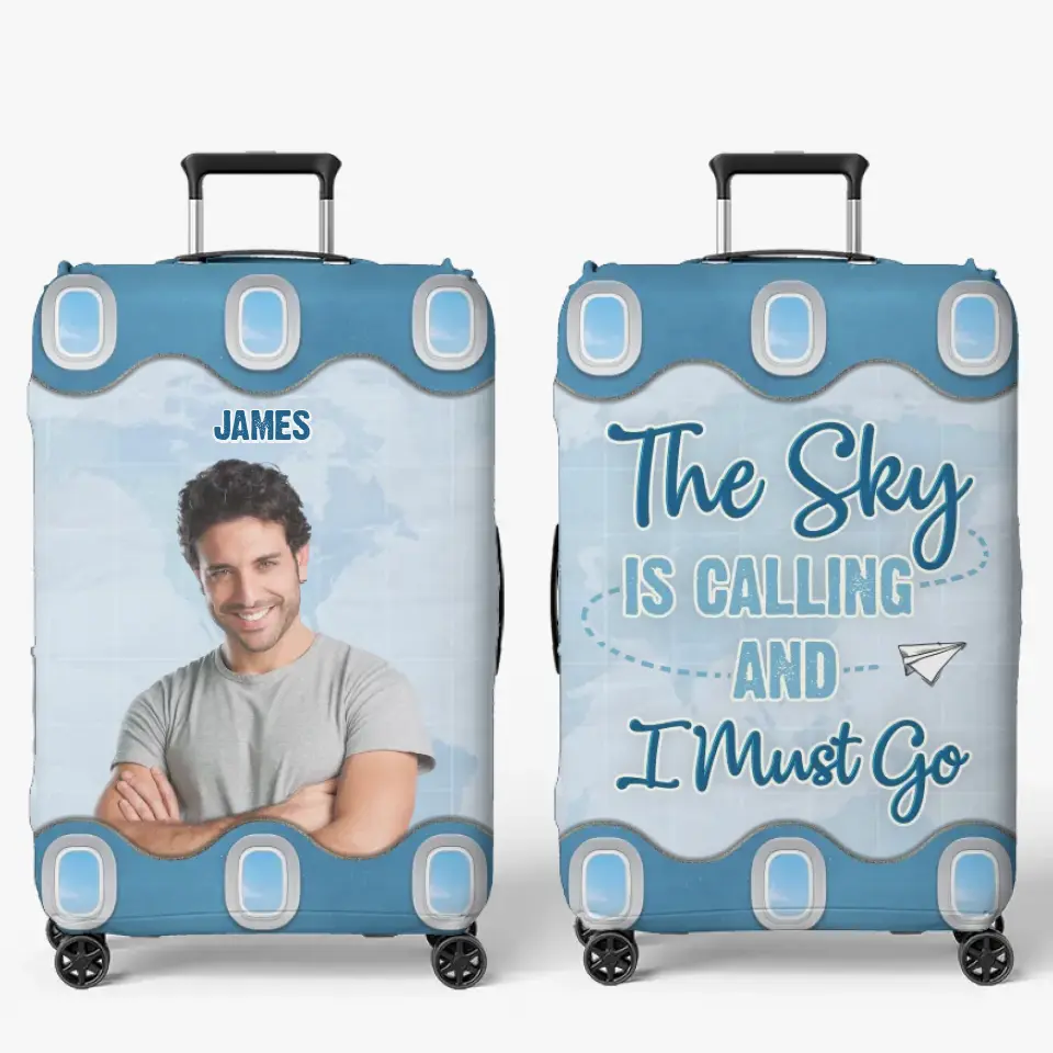 Custom Photo Summer Is Calling - Travel Personalized Custom Luggage Cover - Holiday Vacation Gift, Gift For Adventure Travel Lovers - Image 2