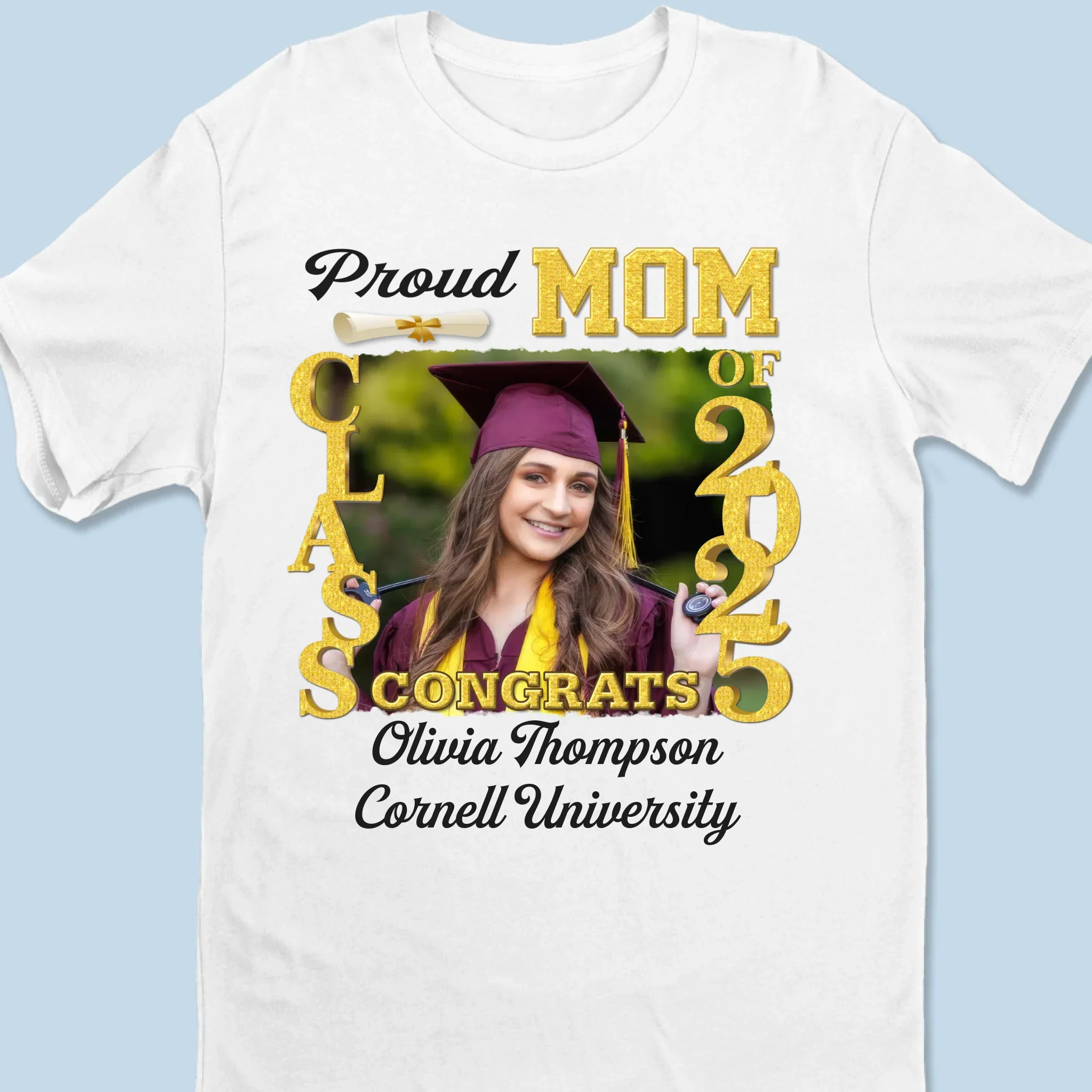 Custom Photo Tears And Cheers - Family Personalized Custom Unisex T-shirt, Premium T-shirt, Hoodie - Graduation Gift For Family Members, Siblings, Brothers, Sisters - Image 2