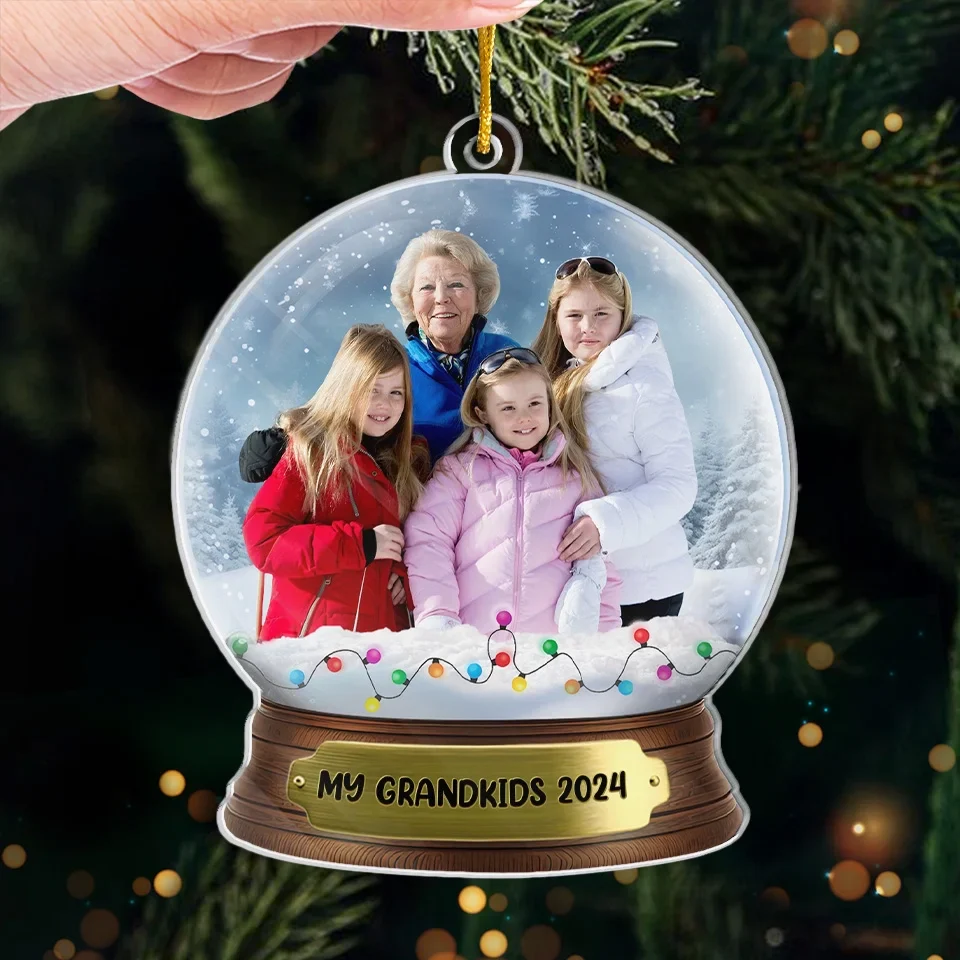 Custom Photo There Is No Distance That Can Lessen A Grandparent’s Love - Family Personalized Custom Ornament - Acrylic Custom Shaped - Christmas Gift For Grandma, Grandpa - Image 4