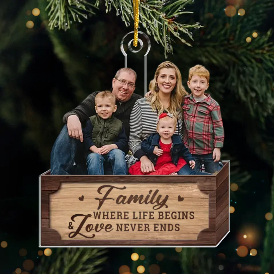 Custom Photo Togetherness Is What Makes The Season Bright - Family Personalized Custom Ornament - Acrylic Custom Shaped - Christmas Gift For Family Members - Image 2