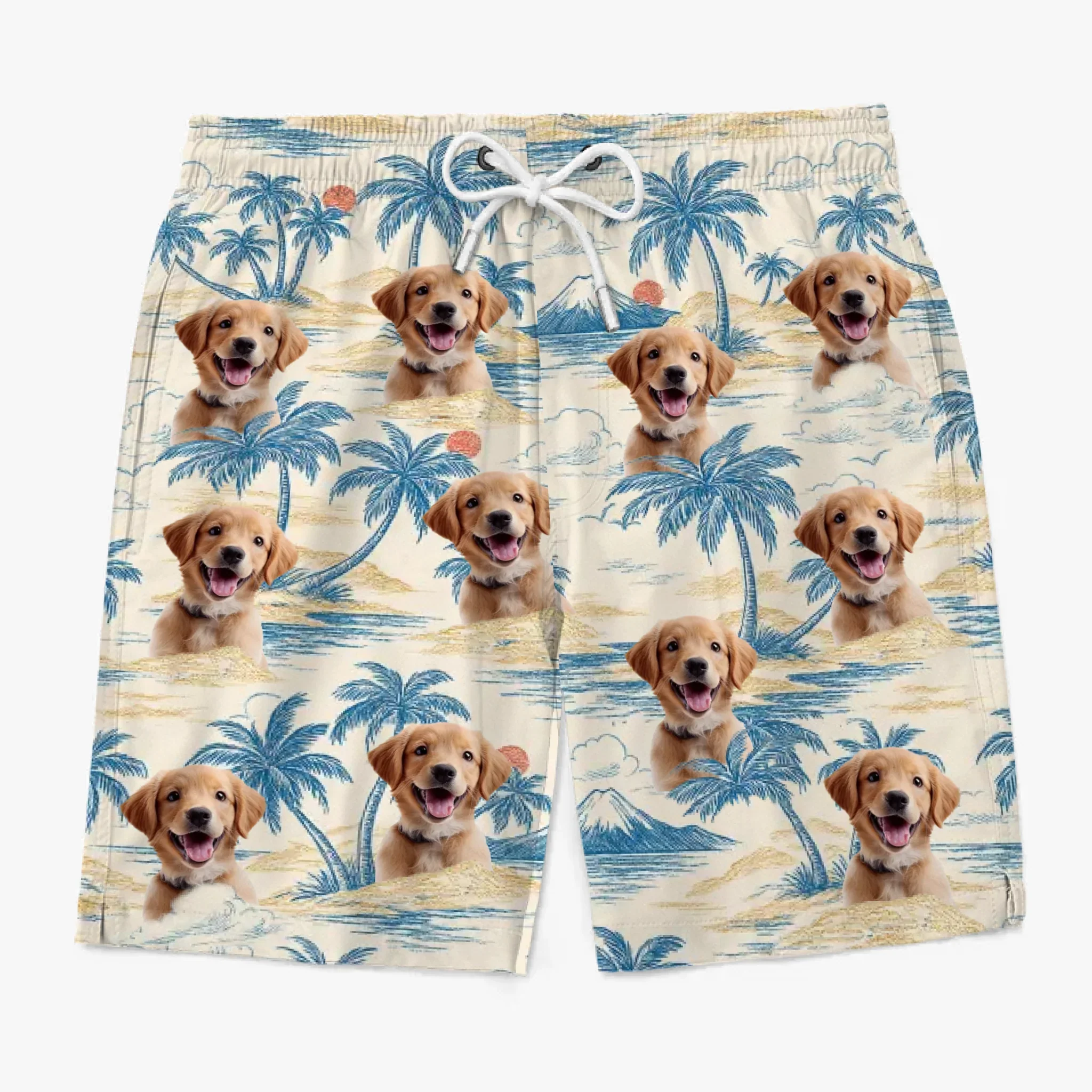 Custom Photo Tropic Like It’s Paw-Sible - Dog & Cat Personalized Custom Tropical Hawaiian Aloha Men Beach Shorts - Summer Vacation Gift For Pet Owners, Pet Lovers - Image 2