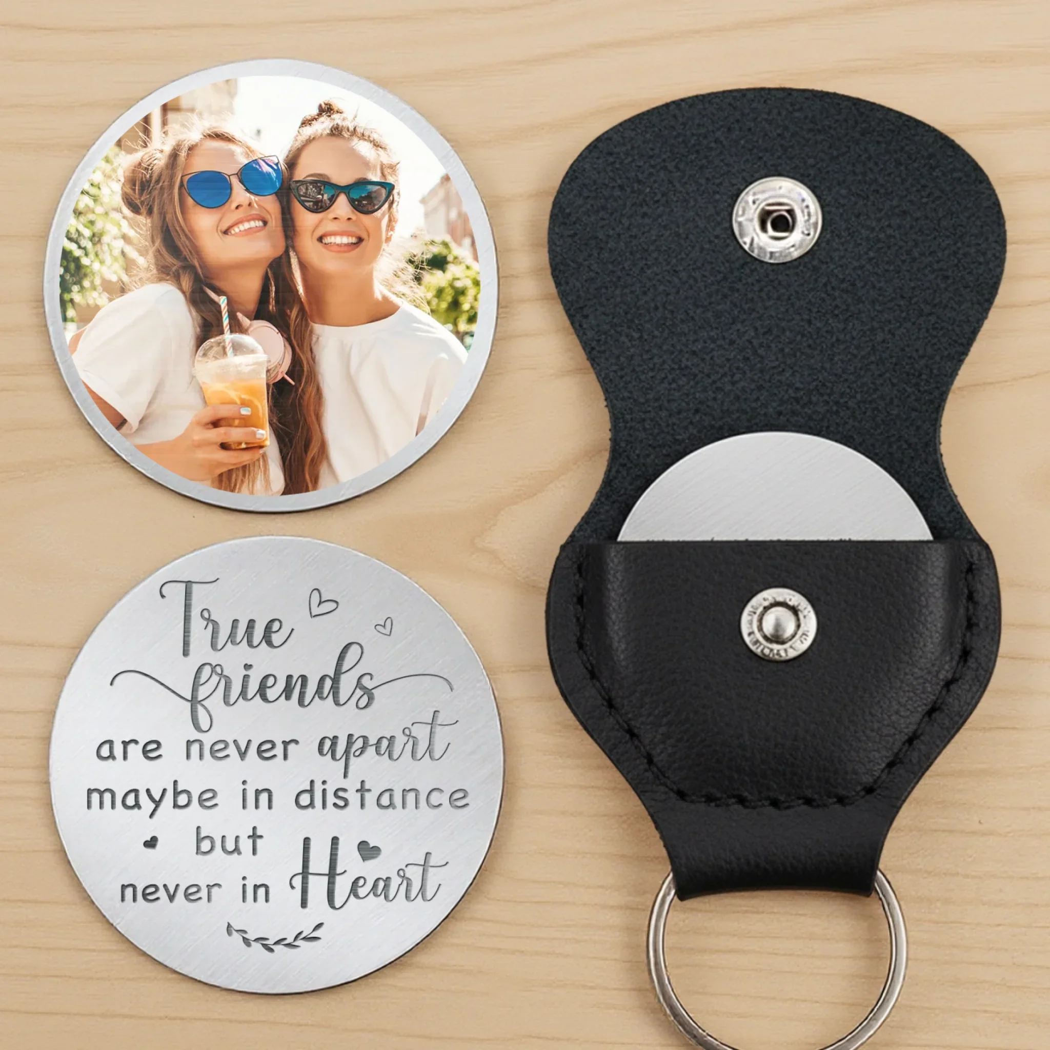 Custom Photo True Friends Are Never Apart - Family Personalized Custom Pocket Hug - Graduation Gift For Family Members, Siblings, Brothers, Sisters - Image 3