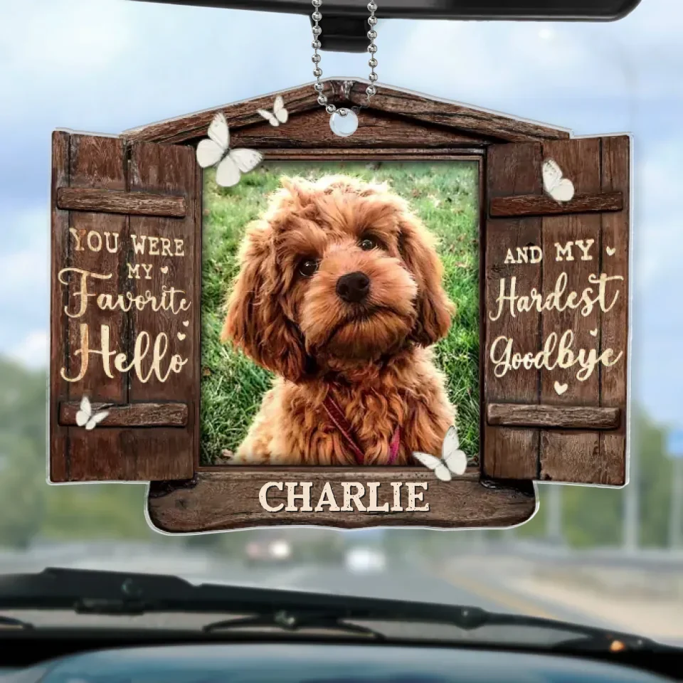 Custom Photo Unconditional Love In A Furry Package - Memorial Personalized Custom Car Ornament - Acrylic Custom Shaped - Sympathy Gift For Pet Owners, Pet Lovers - Image 2
