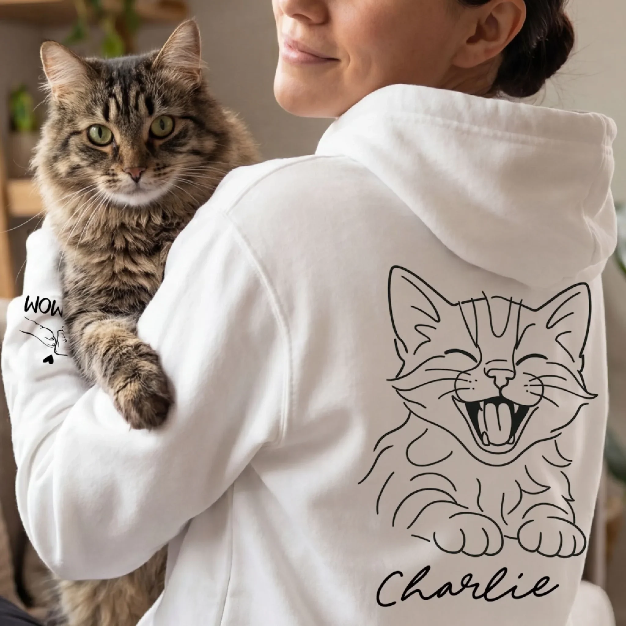 Custom Photo Unisex Sweatshirt, Hoodie With Design On Sleeve - Personalized Birthday Gifts For Dog Lovers, Dog Dad And Mom - Forever My Fur Baby - Image 7