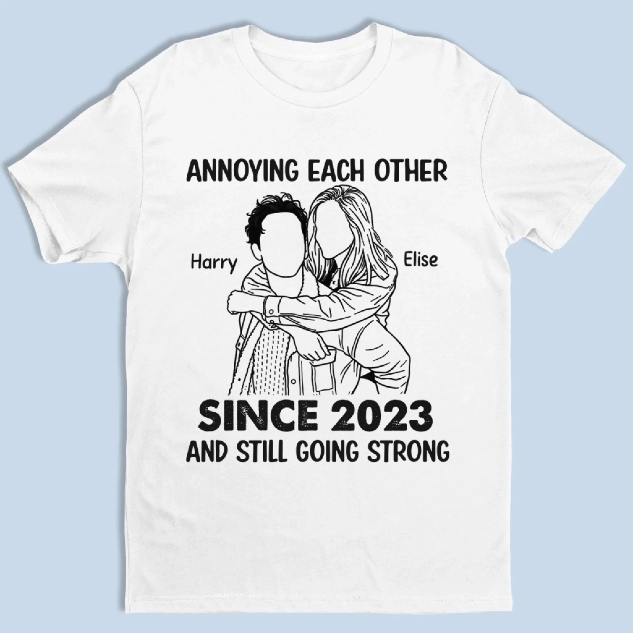 Custom Photo Unisex T-shirt, Premium T-shirt, Hoodie - Personalized Anniversary Wedding Gifts For Husband And Wife, Him And Her - Together Just Makes Sense - Image 4