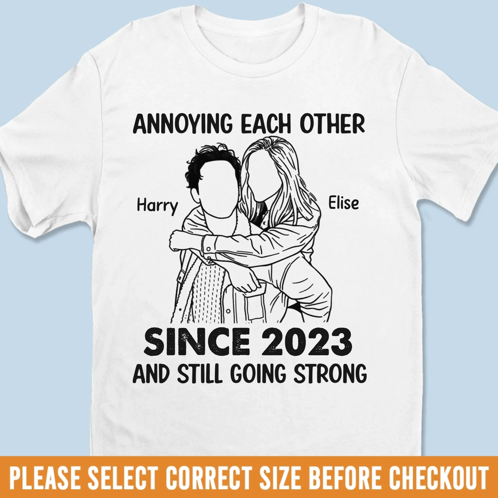 Custom Photo Unisex T-shirt, Premium T-shirt, Hoodie - Personalized Anniversary Wedding Gifts For Husband And Wife, Him And Her - Together Just Makes Sense - Image 8