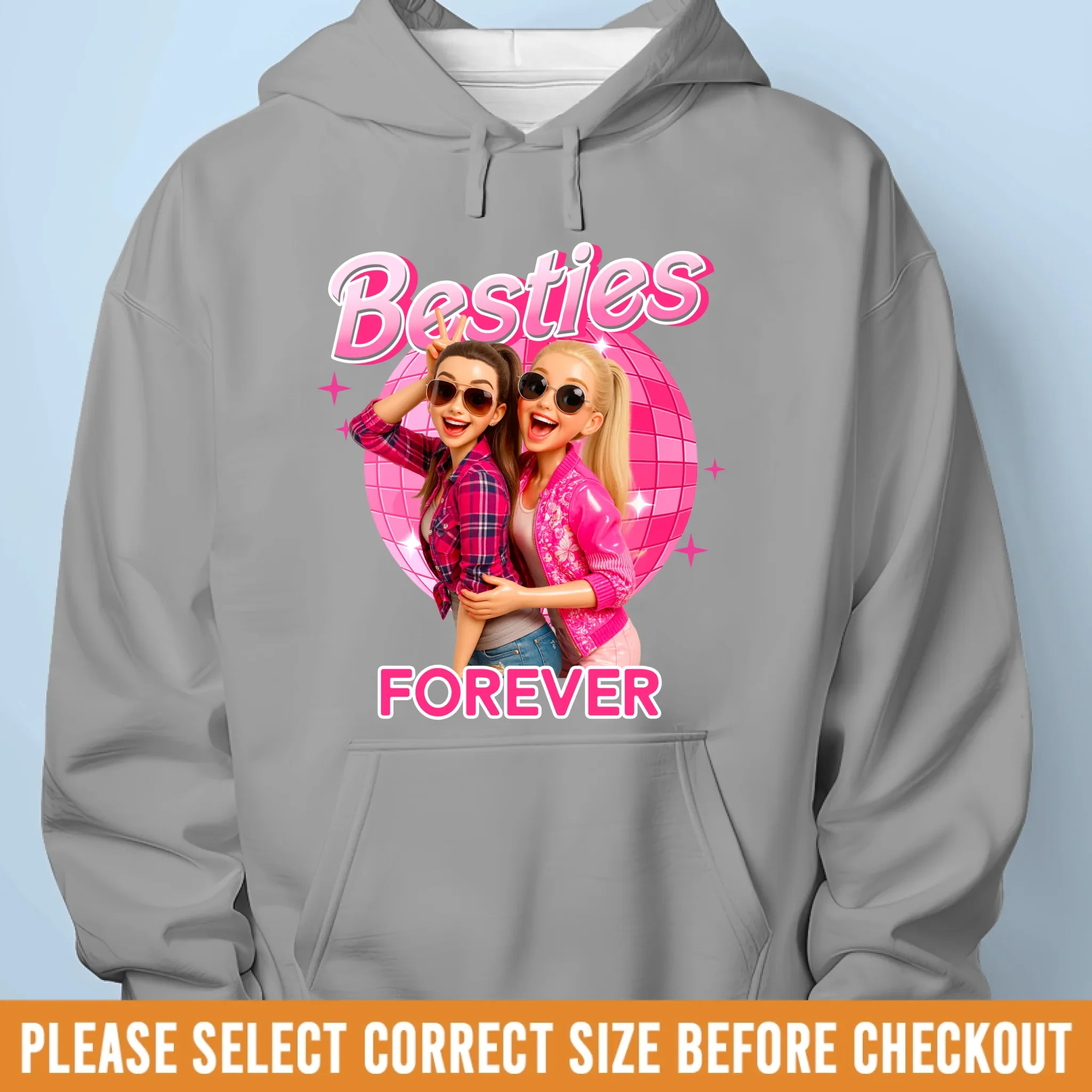 Custom Photo Unisex T-shirt, Premium T-shirt, Hoodie - Personalized Best Friend Birthday Gifts For Women, Besties, Sisters, BFF - Besties For Life Always - Image 7