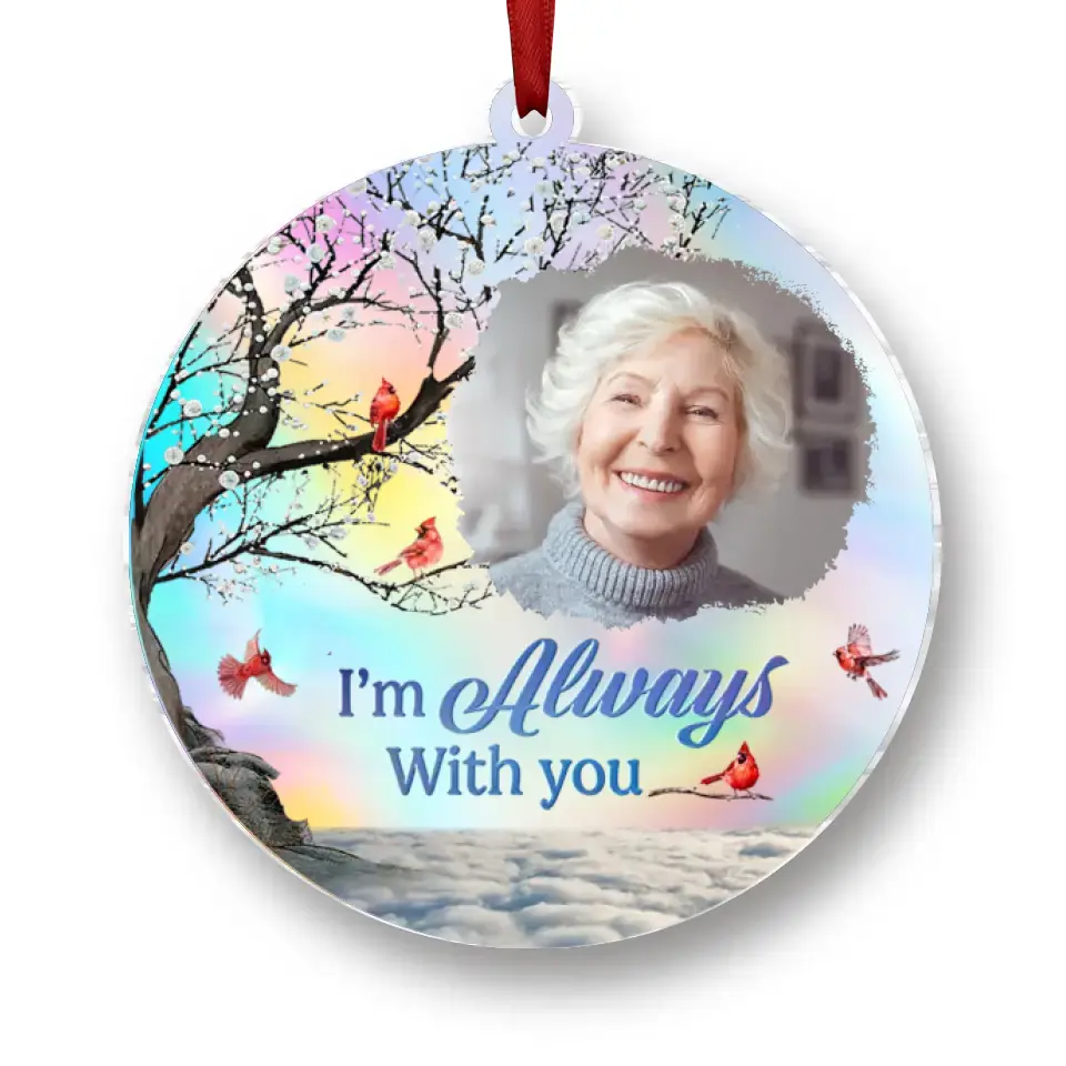 Custom Photo Until We Meet Again - Memorial Personalized Custom Hologram Ornament - Sympathy Gift, Christmas Gift For Family Members - Image 2