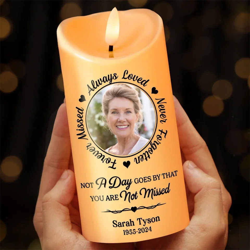 Custom Photo We Miss You And Love You Always - Memorial Personalized Custom LED Candle - New Arrival, Christmas Gift, Sympathy Gift For Family Members AMZ - Image 3