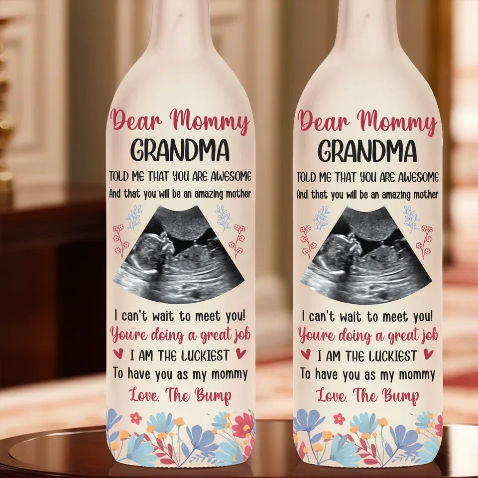 Custom Photo Welcome To The World, Little One - Family Personalized Custom Bottle Lamp - Baby Shower Gift, Gift For First Mom - Image 4