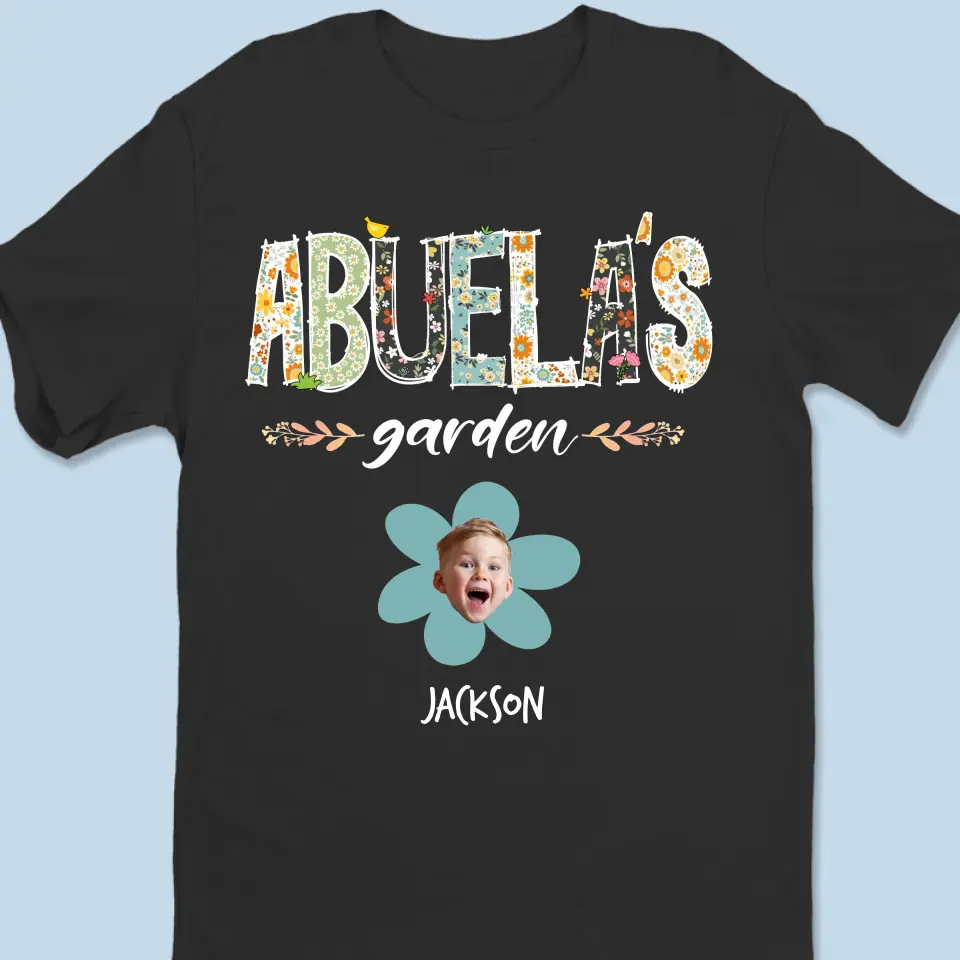 Custom Photo When A Child Is Born, So Are Grandmothers - Family Personalized Custom Unisex T-shirt, Hoodie, Sweatshirt - Gift For Mom, Grandma - Image 2