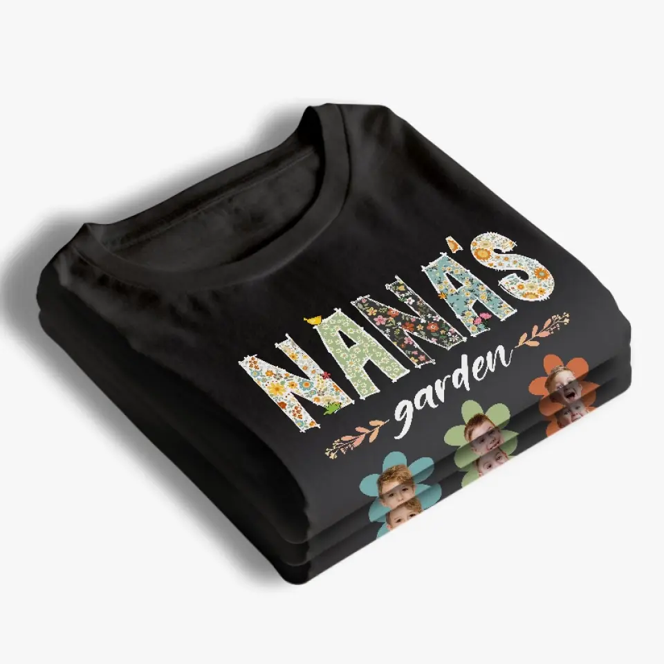 Custom Photo When A Child Is Born, So Are Grandmothers - Family Personalized Custom Unisex T-shirt, Hoodie, Sweatshirt - Gift For Mom, Grandma - Image 4