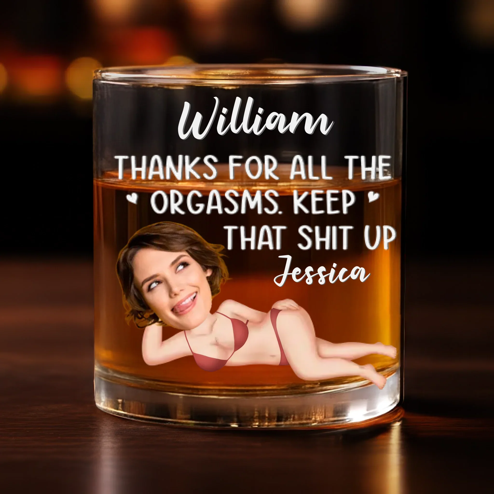Custom Photo Whiskey Glass - Personalized Anniversary Wedding Gifts For Husband And Wife, Him And Her - Better Together Every Single Day - Image 2