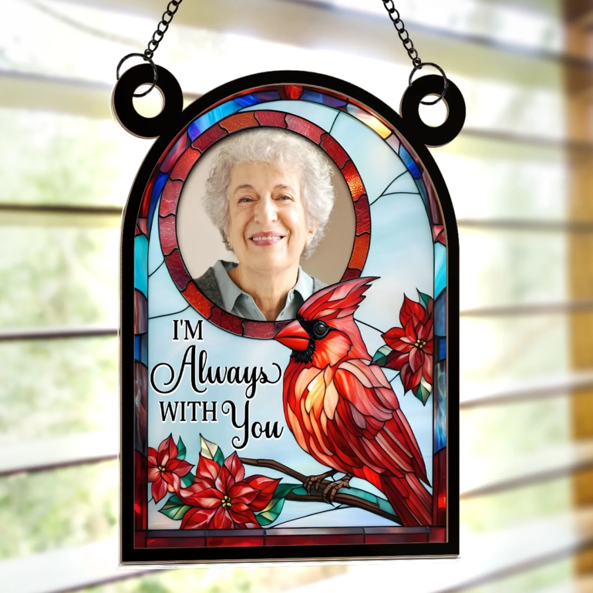 Custom Photo Window Hanging Suncatcher Ornament - Personalized Memorial Sympathy Gifts For Loss Of Mom, Dad - Memories Of Love Live On - Image 4