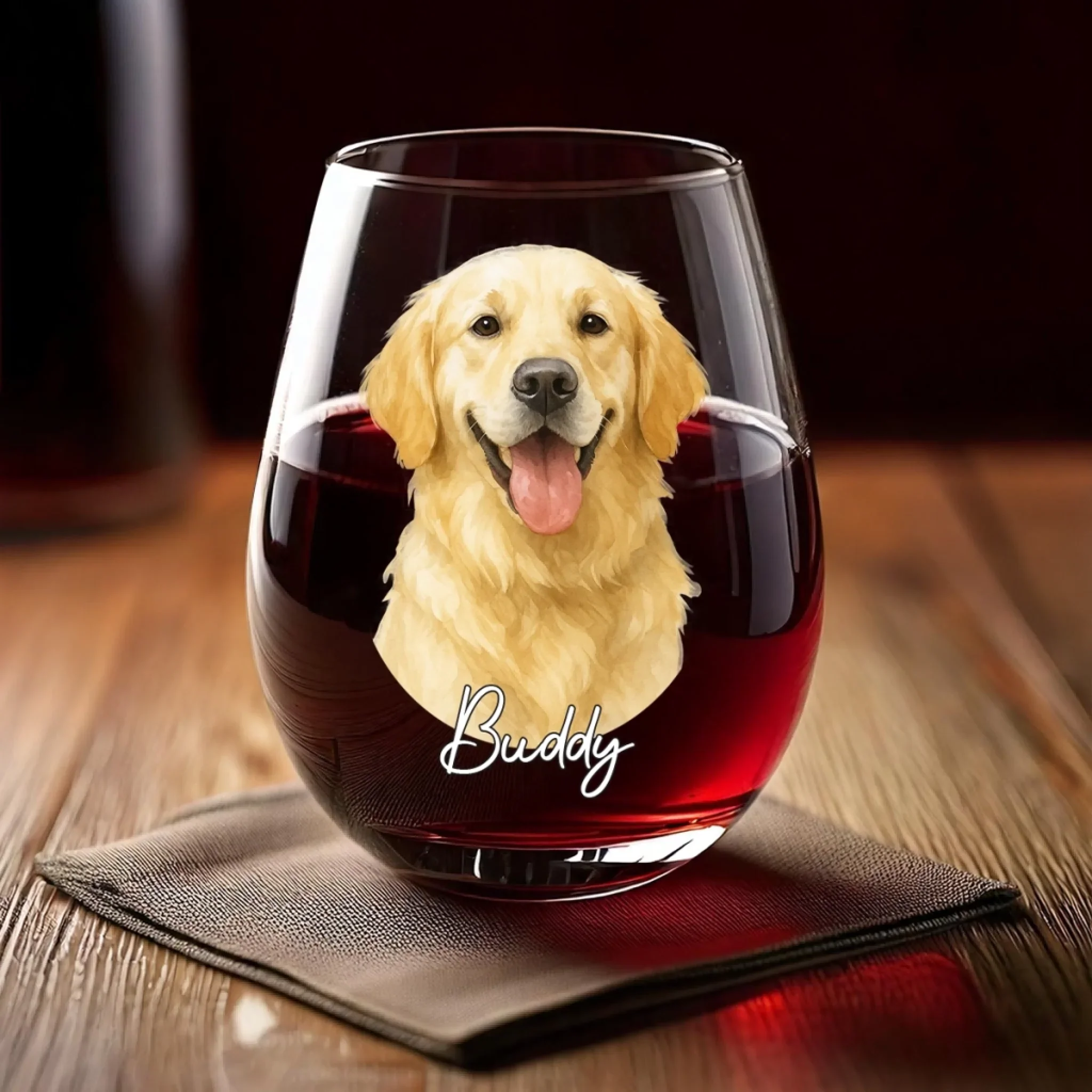 Custom Photo Wine Glass - Personalized Birthday Gifts For Dog Cat Lovers, Dog Dad And Mom, Cat Owners - Cheers To Dog Parents - Image 5