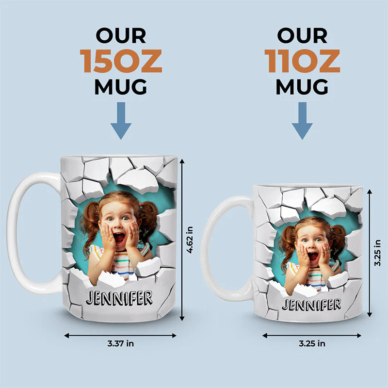 Custom Photo You Are Awesome - Family Personalized Custom 3D Mug - Christmas Gift For Family Members - Image 4