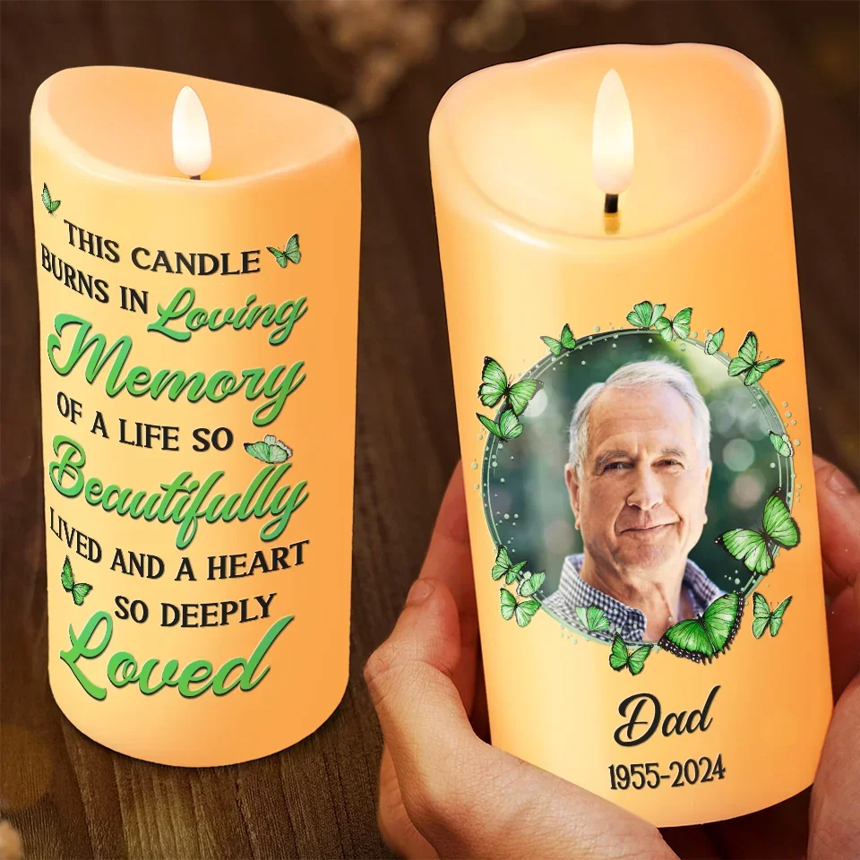 Custom Photo You Are Loved Beyond Words And Missed Beyond Measure - Memorial Personalized Custom LED Candle - New Arrival, Christmas Gift, Sympathy Gift For Family Members - Image 3