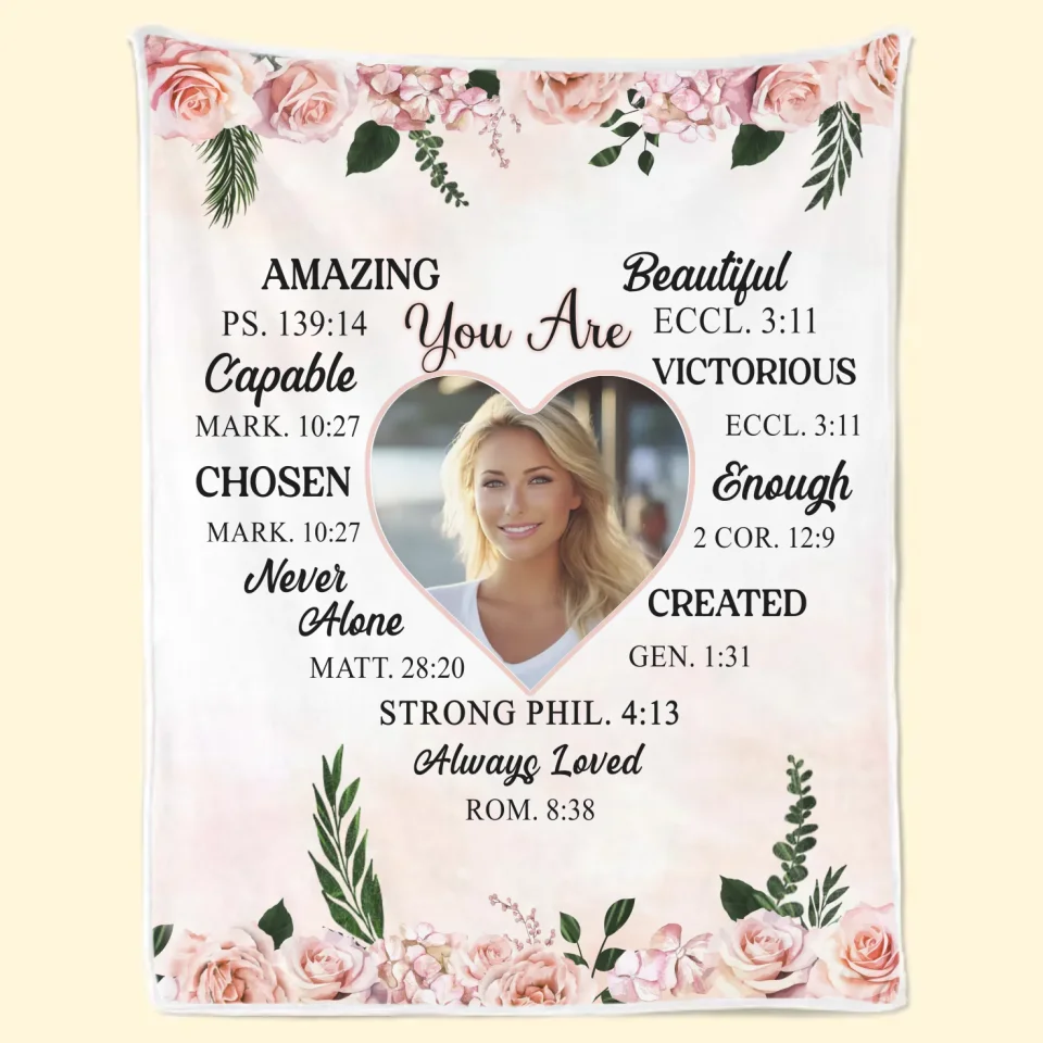 Custom Photo You Are Never Alone - Affirmation Personalized Custom Blanket - Gift For Yourself - Image 6