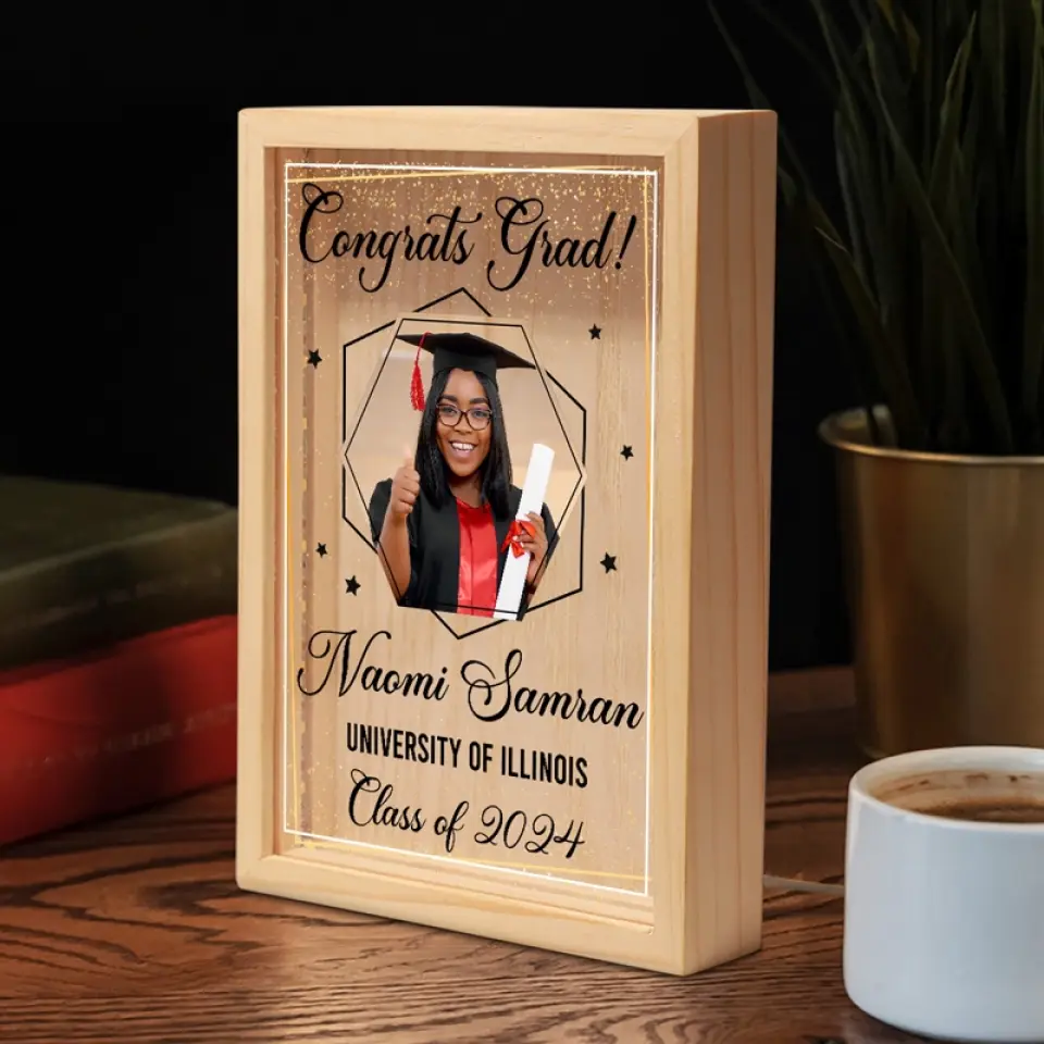 Custom Photo You Become What You Believe - Family Personalized Custom Frame Light Box - Graduation Gift For Siblings, Brothers, Sisters - Image 3