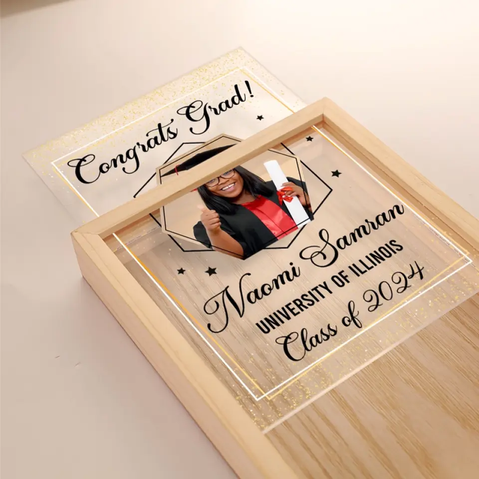 Custom Photo You Become What You Believe - Family Personalized Custom Frame Light Box - Graduation Gift For Siblings, Brothers, Sisters - Image 4