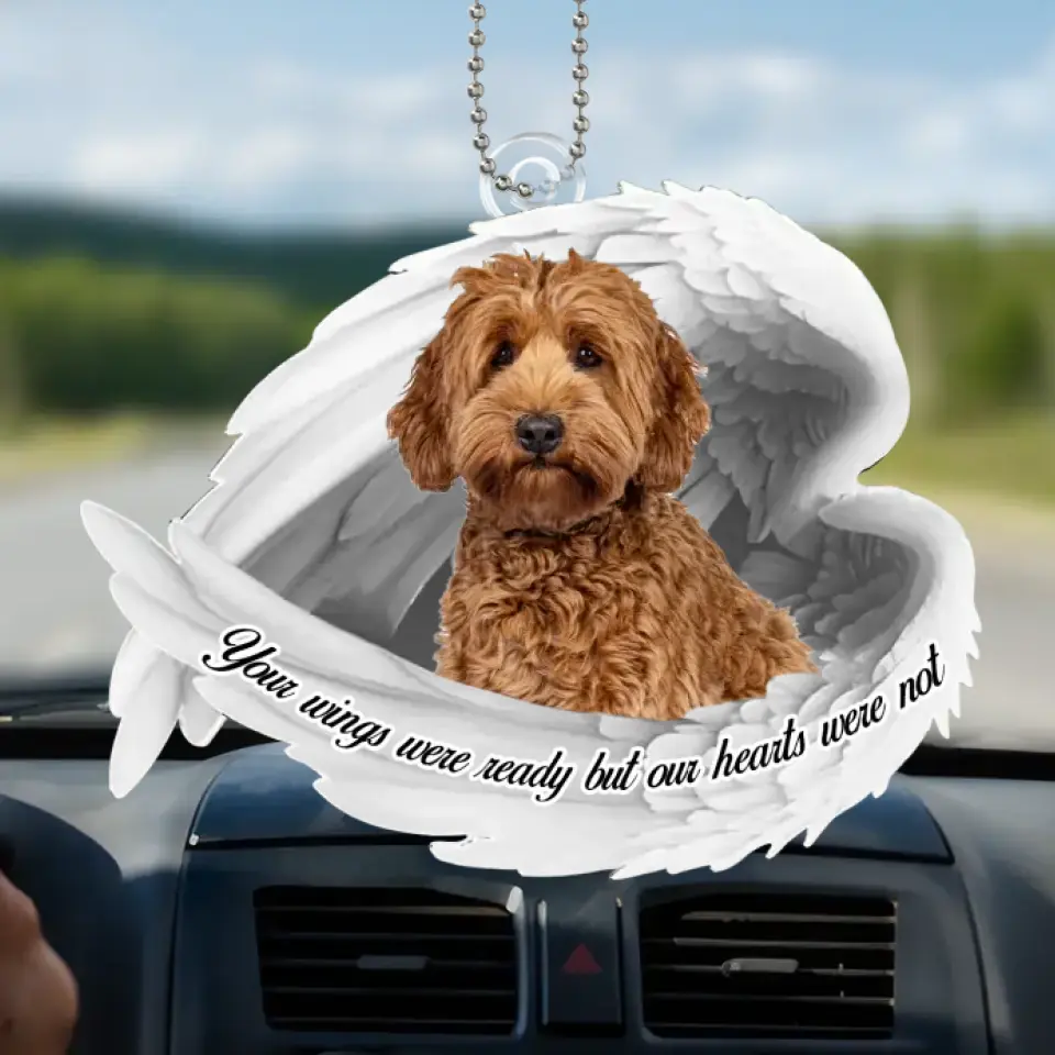 Custom Photo You Were My Favorite Hello And My Hardest Goodbye - Memorial Personalized Custom Car Ornament - Acrylic Custom Shaped - Sympathy Gift For Pet Owners, Pet Lovers - Image 2