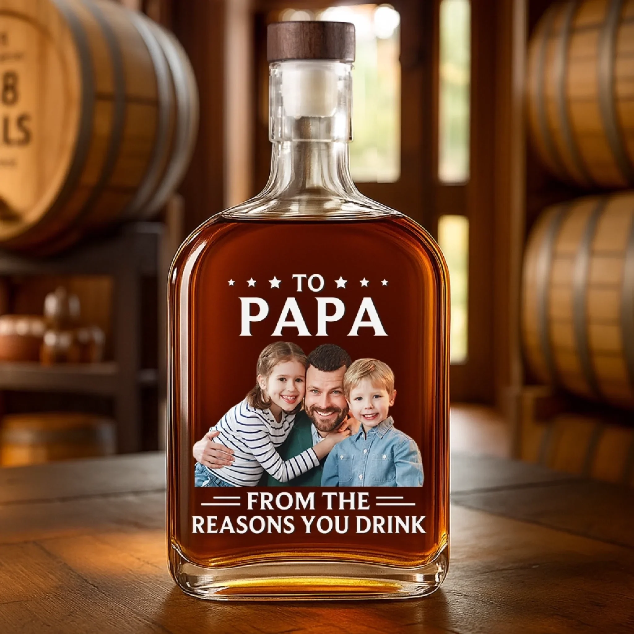 Custom Photo Your Favorite Reasons To Pour - Family Personalized Custom Whiskey Bottle - Father's Day, Gift For Dad, Grandpa - Image 4