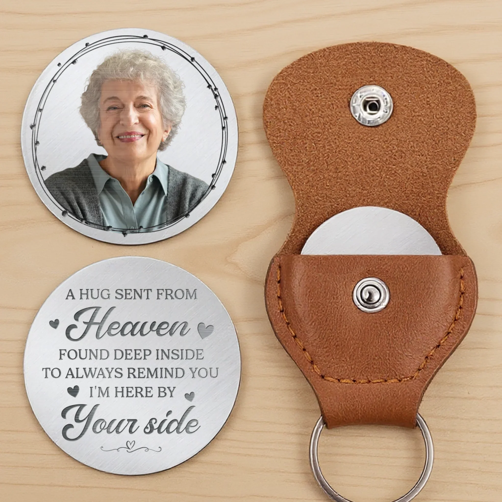 Custom Photo Your Hug Lives On In My Heart - Memorial Personalized Custom Pocket Hug - New Arrival, Sympathy Gift For Family Members - Image 2