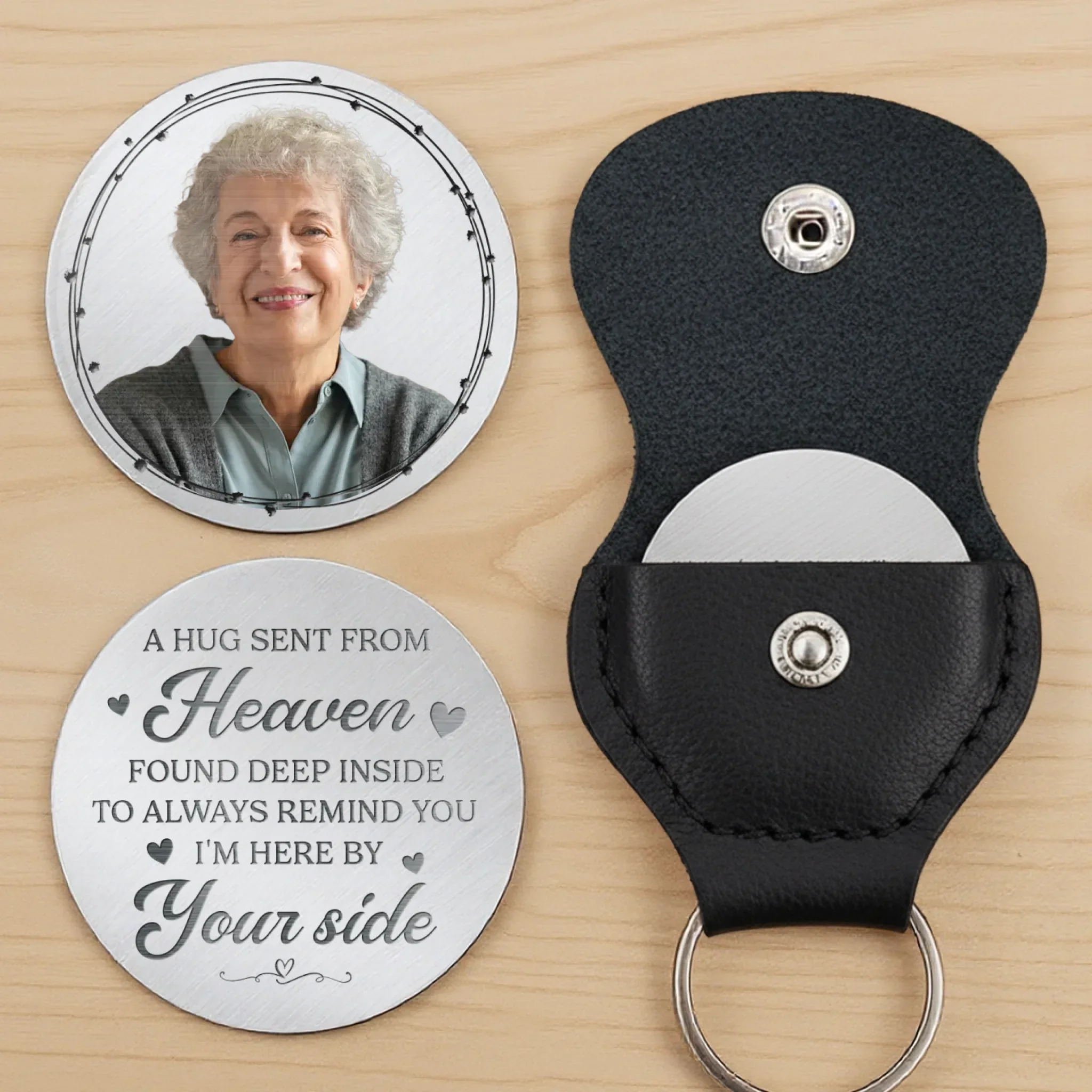 Custom Photo Your Hug Lives On In My Heart - Memorial Personalized Custom Pocket Hug - New Arrival, Sympathy Gift For Family Members - Image 3