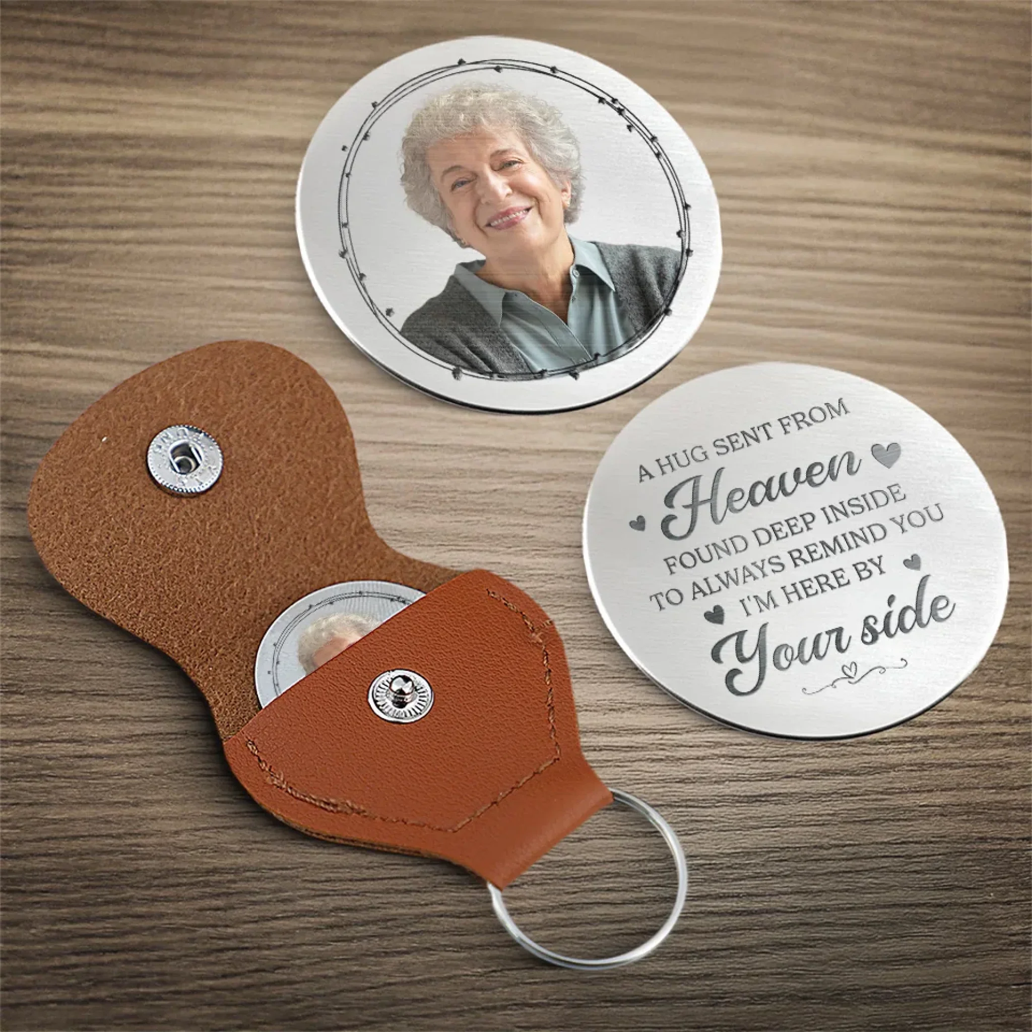 Custom Photo Your Hug Lives On In My Heart - Memorial Personalized Custom Pocket Hug - New Arrival, Sympathy Gift For Family Members - Image 4