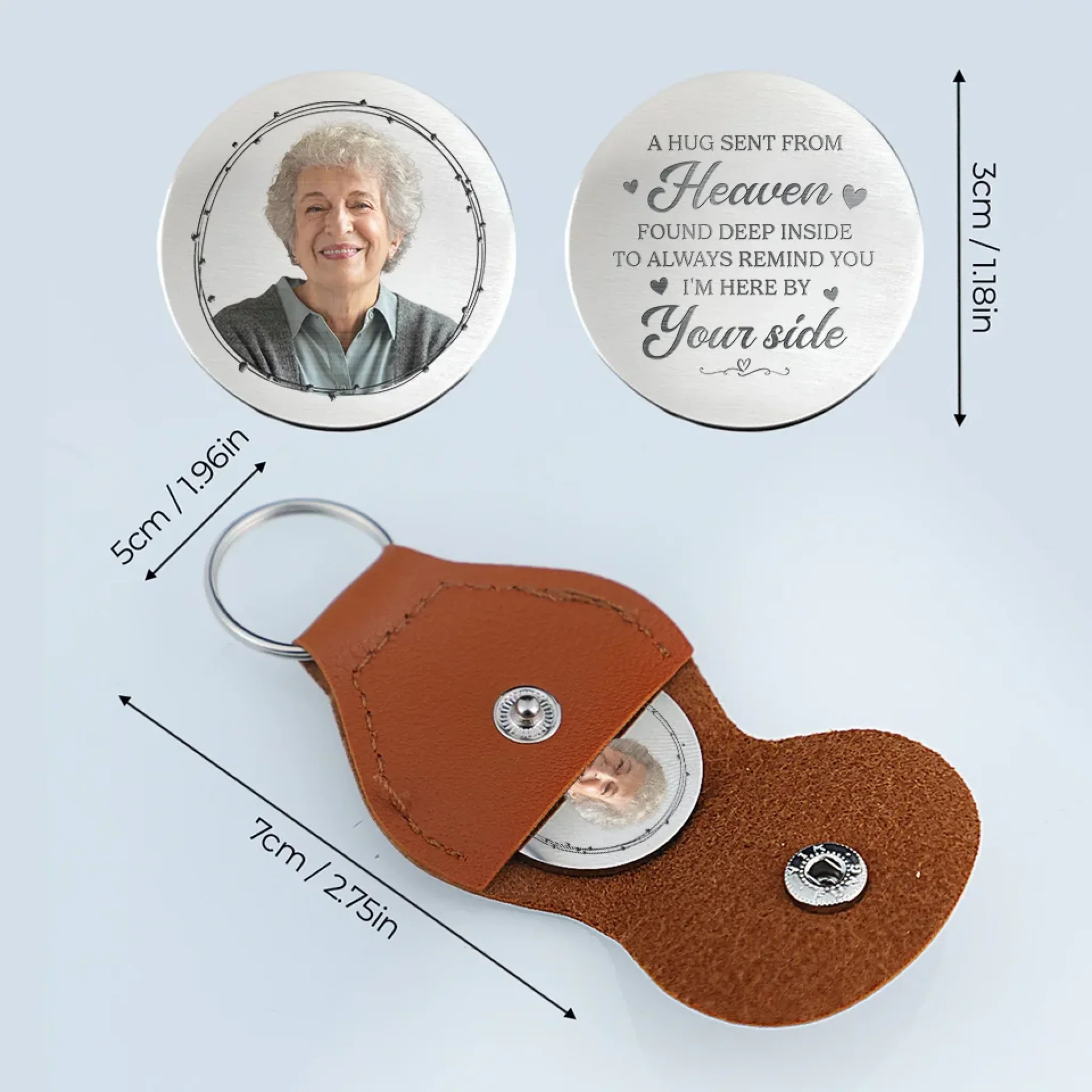 Custom Photo Your Hug Lives On In My Heart - Memorial Personalized Custom Pocket Hug - New Arrival, Sympathy Gift For Family Members - Image 6