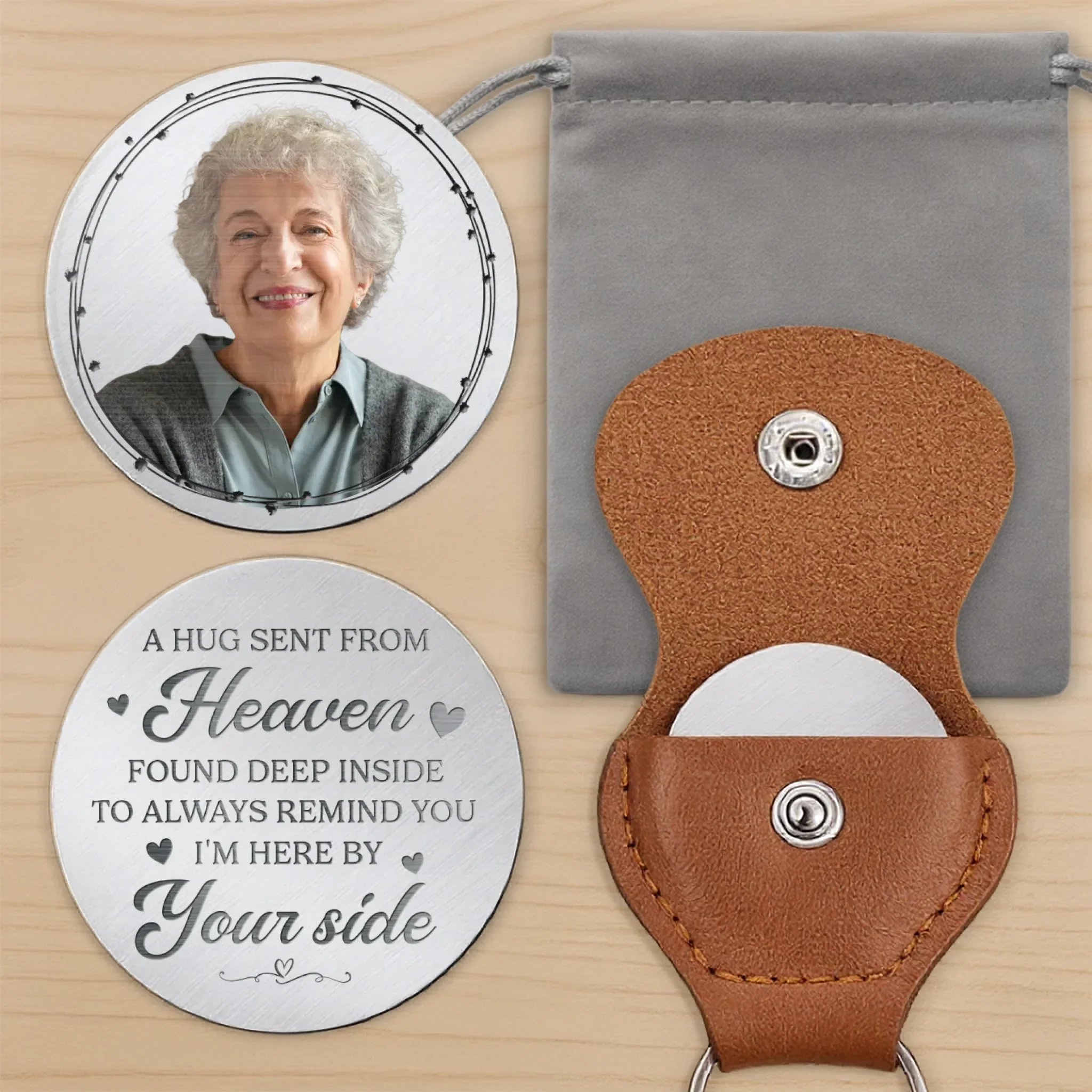 Custom Photo Your Hug Lives On In My Heart - Memorial Personalized Custom Pocket Hug - New Arrival, Sympathy Gift For Family Members - Image 7