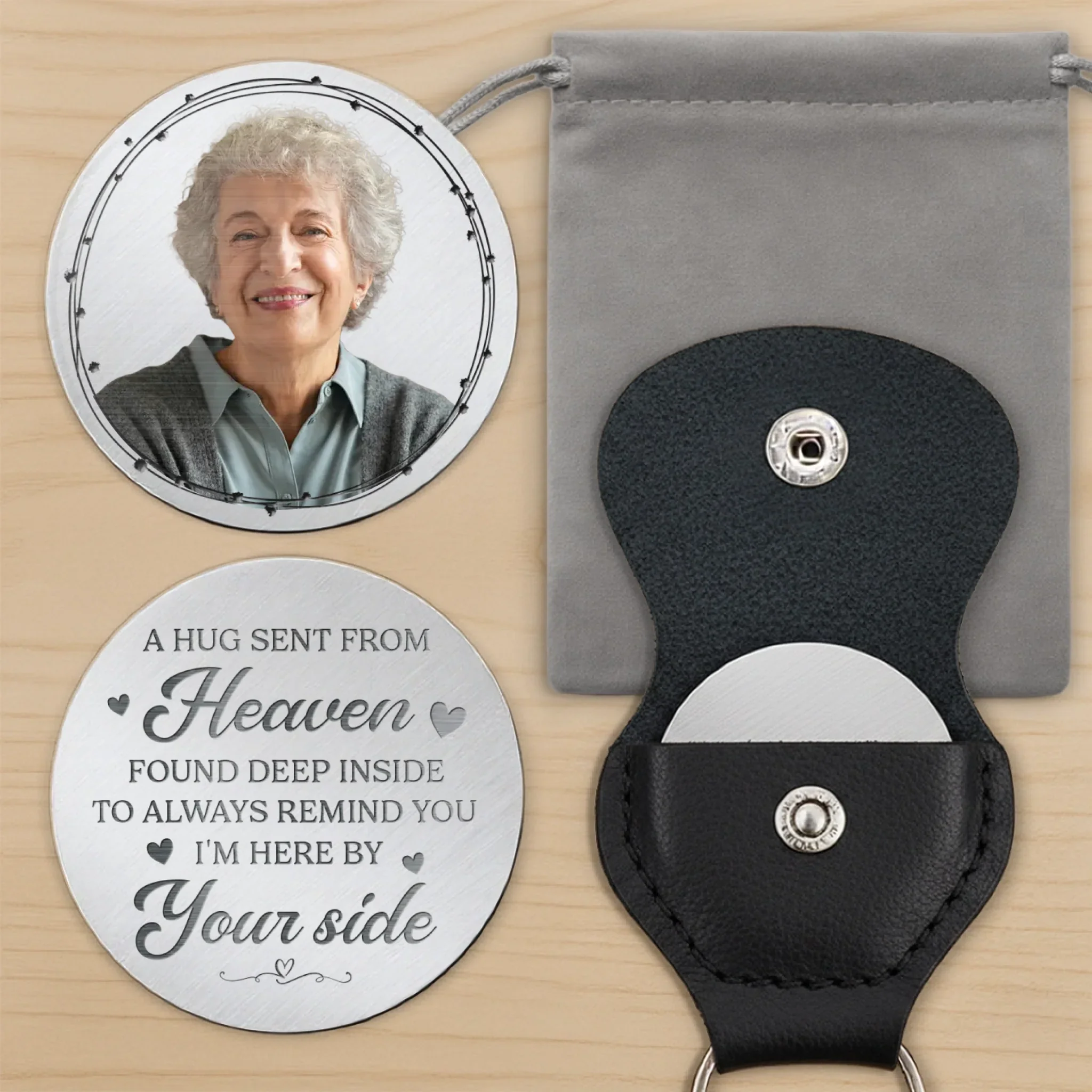 Custom Photo Your Hug Lives On In My Heart - Memorial Personalized Custom Pocket Hug - New Arrival, Sympathy Gift For Family Members - Image 9