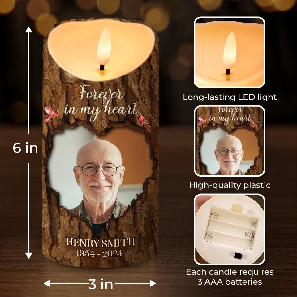 Custom Photo Your Life Was A Blessing To Us All - Memorial Personalized Custom LED Candle - New Arrival, Sympathy Gift, Christmas Gift For Family Members AMZ - Image 4