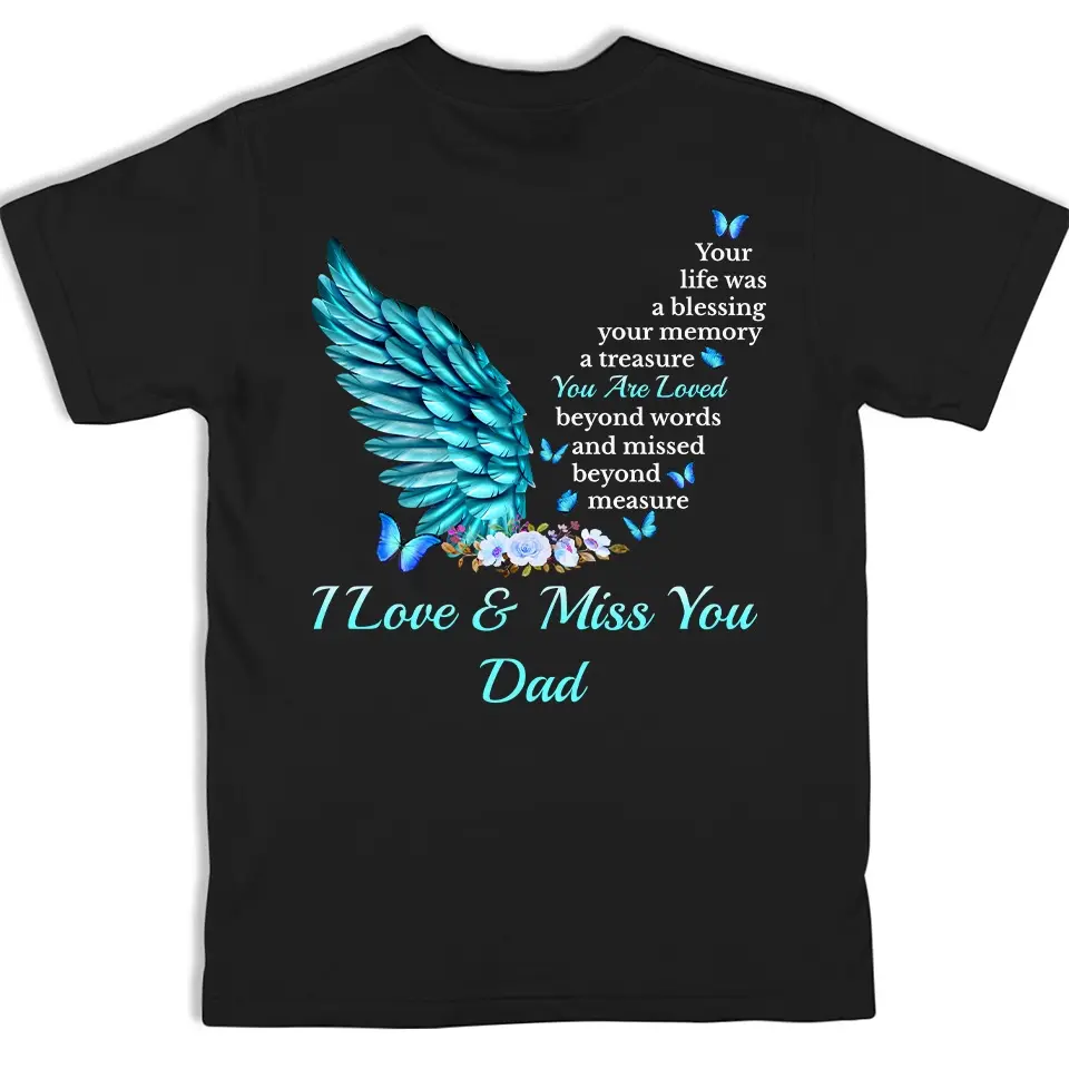 Custom Photo Your Life Was A Blessing, Your Memory A Treasure - Memorial Personalized Custom Back And Front Printed Unisex T-shirt - Sympathy Gift For Family Members - Image 5