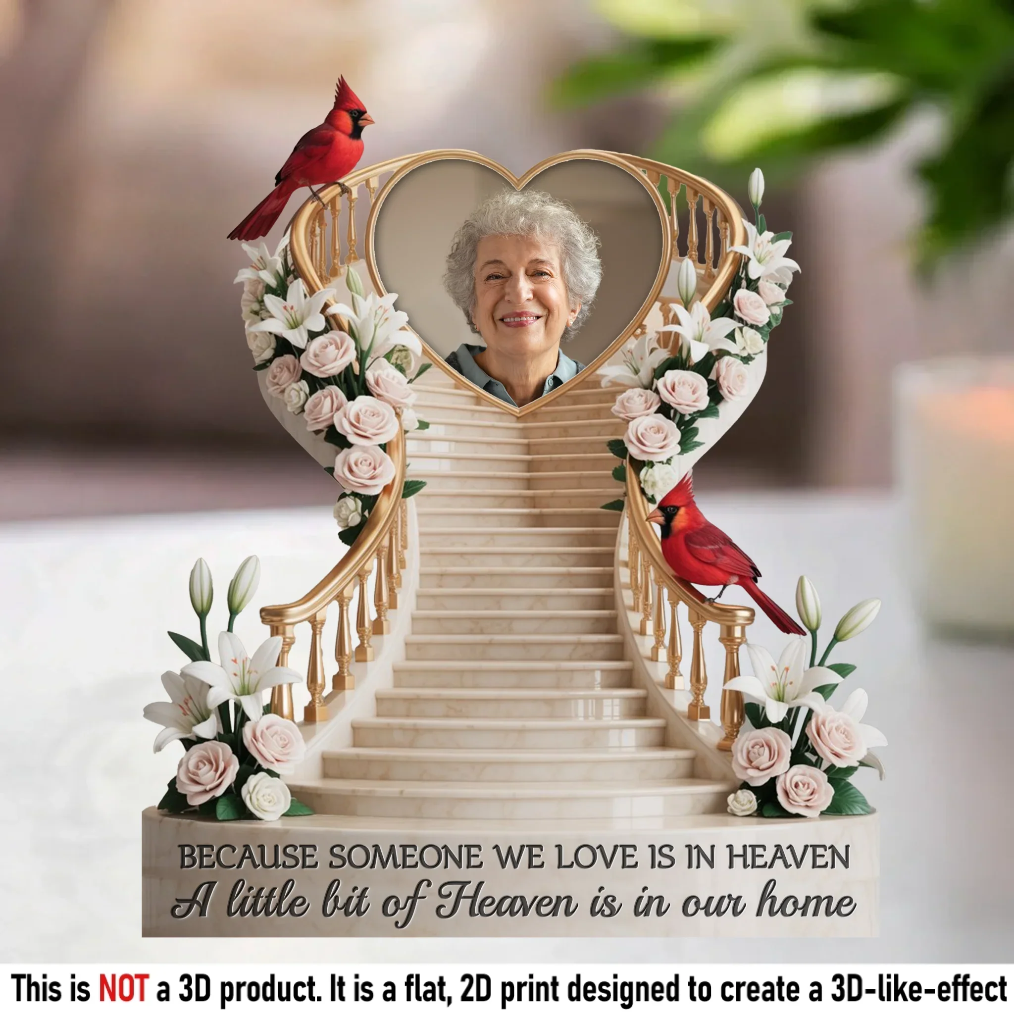 Custom Photo Your Love Still Lights Our Home - Memorial Personalized Custom Acrylic Plaque Custom Shape - Sympathy Gift For Family Members - Image 2