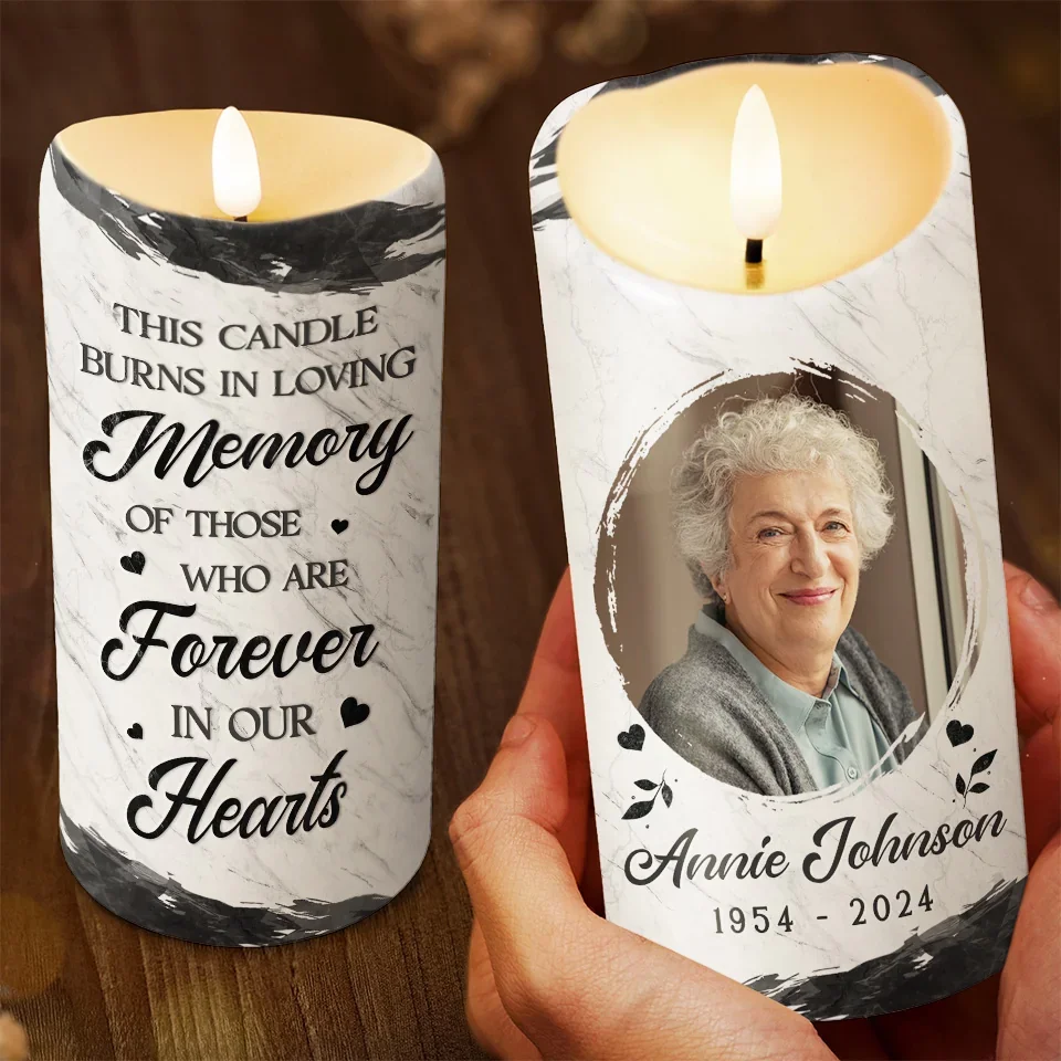 Custom Photo Your Love Will Always Be Our Guide - Memorial Personalized Custom LED Candle - Sympathy Gift, Christmas Gift For Family Members - Image 3