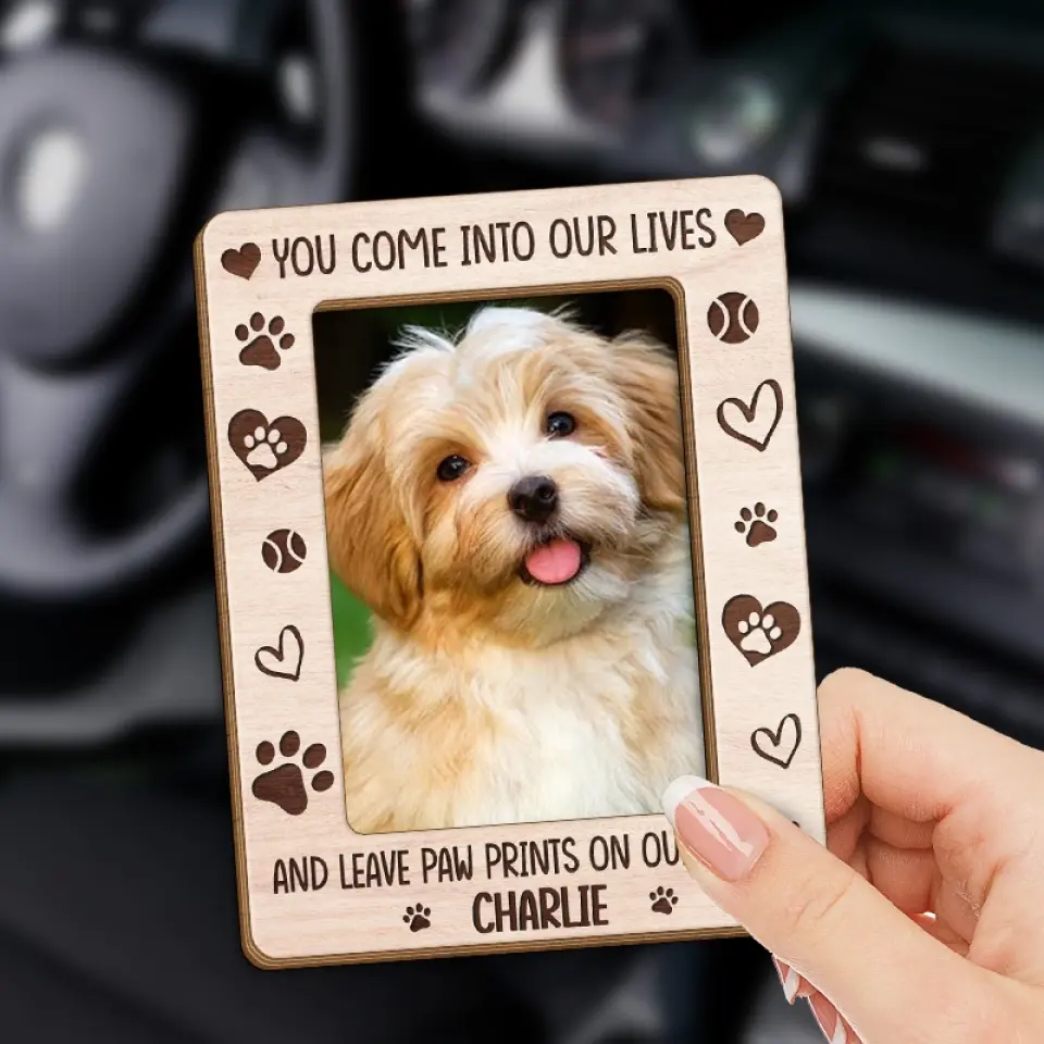 Custom Photo Your Paw Prints Will Always Be In My Heart - Memorial Personalized Custom Car Visor Clip - Sympathy Gift For Pet Owners, Pet Lovers - Image 3