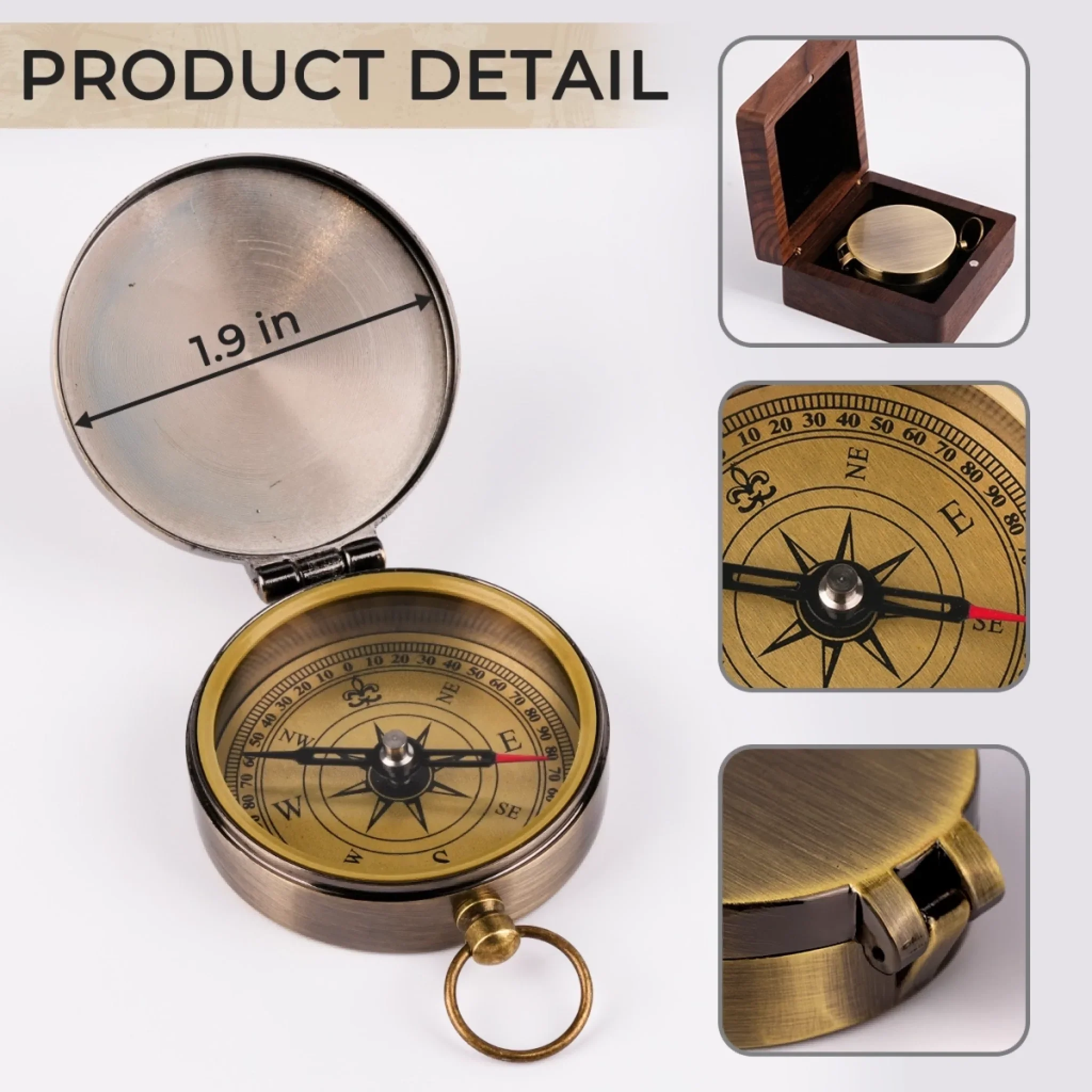 Custom Photo Your Smile Is My Favorite Destination - Couple Personalized Custom Compass - Gift For Husband Wife, Anniversary - Image 4