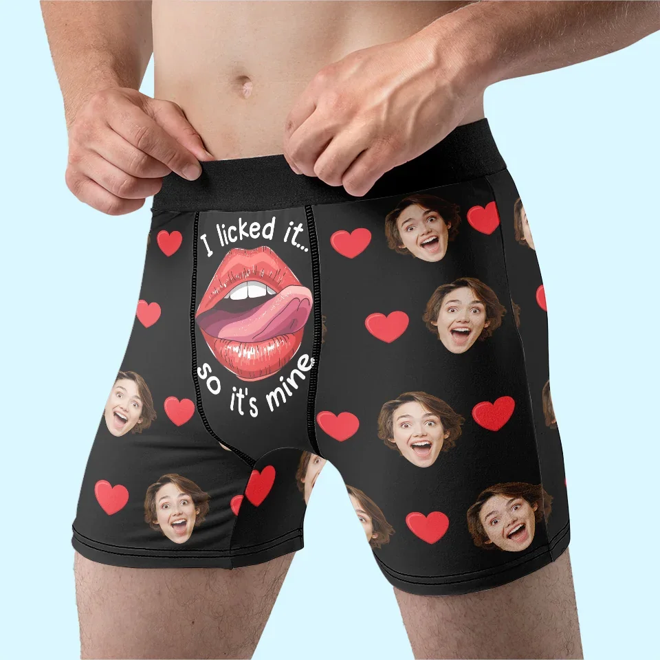 Custom Photo Your Smile Makes My Day Brighter - Couple Personalized Custom Boxer Briefs, Men's Boxers - Gift For Husband Wife, Anniversary - Image 5