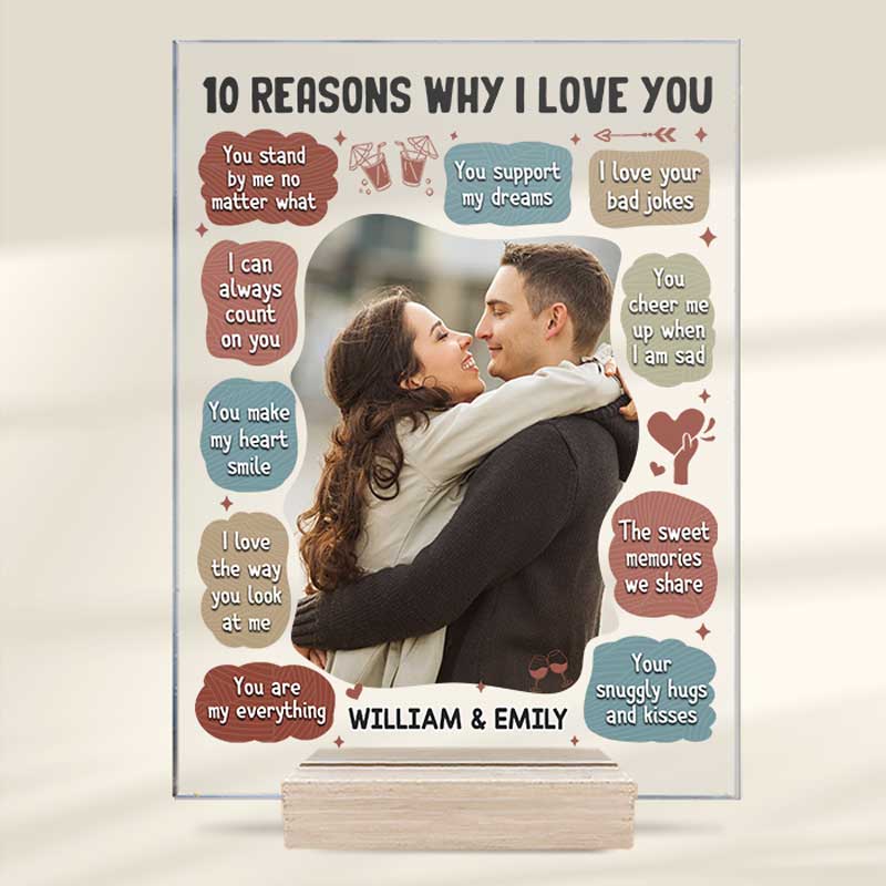 Custom Photo Your Snuggly Hugs And Kisses - Couple Personalized Custom Rectangle Shaped Acrylic Plaque - Gift For Husband Wife, Anniversary