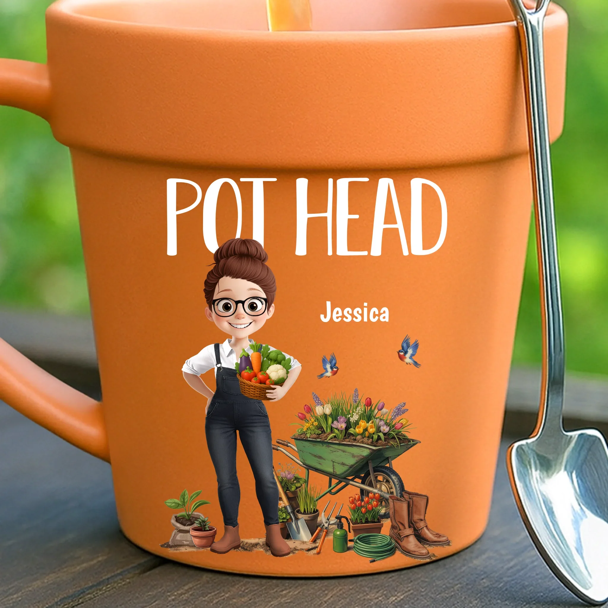 Custom Plant Pot Ceramic Mug - Personalized Garden Gifts For Gardeners - Plant Whisperer - Flower Pot Mug - Image 2
